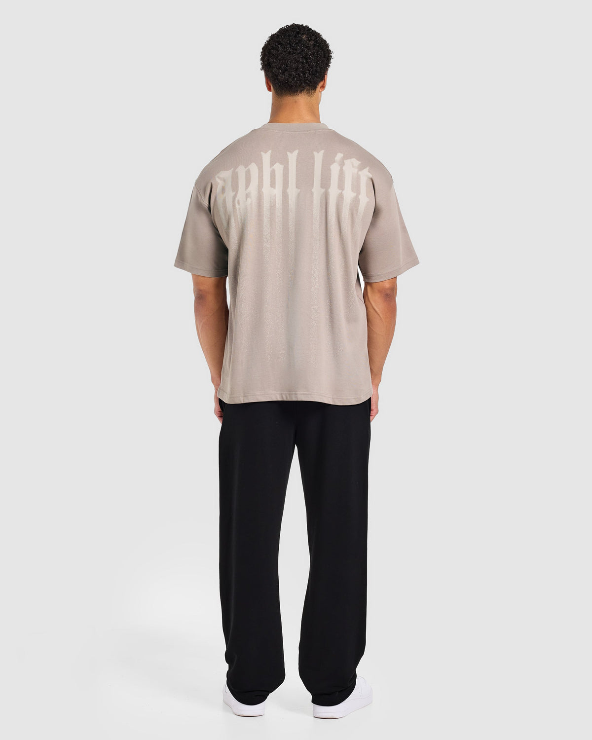 Gothic Blur Oversized T Shirt - Fog