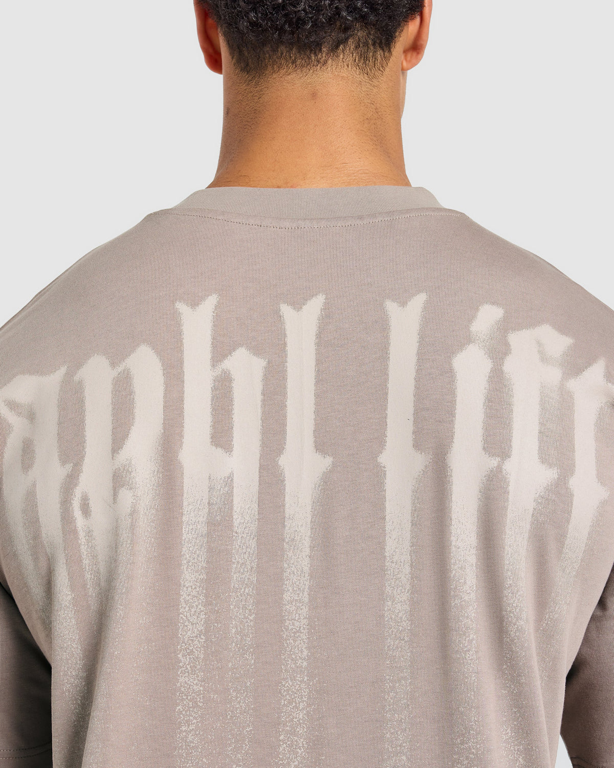 Gothic Blur Oversized T Shirt - Fog