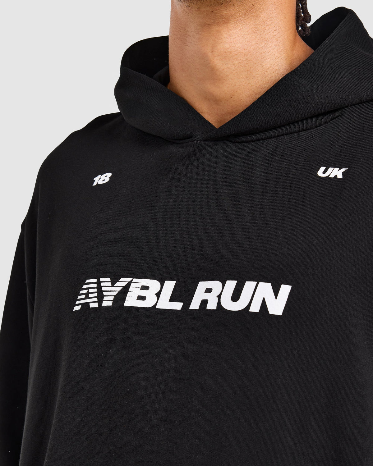 Run Graphic Hoodie - Black