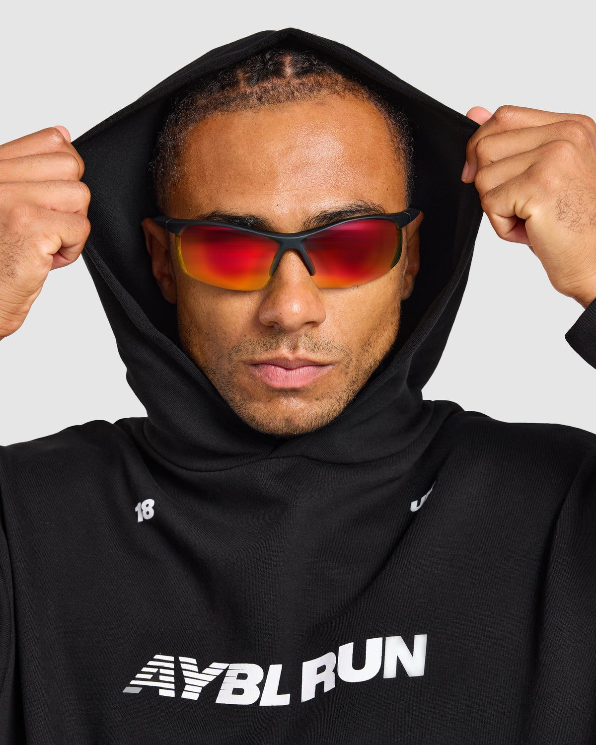 Run Graphic Hoodie - Black