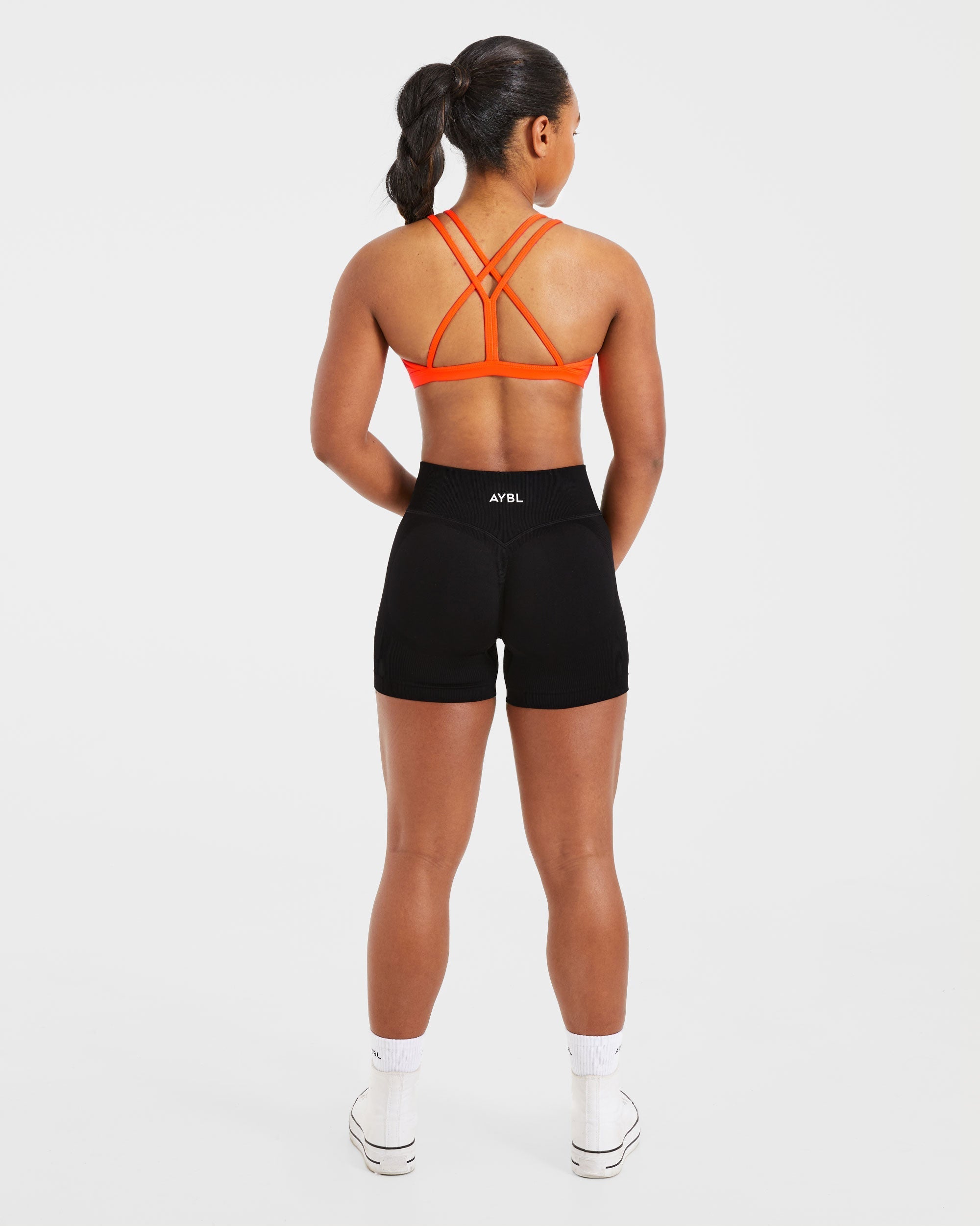 Essential Strappy Sports Bra - Bright Orange