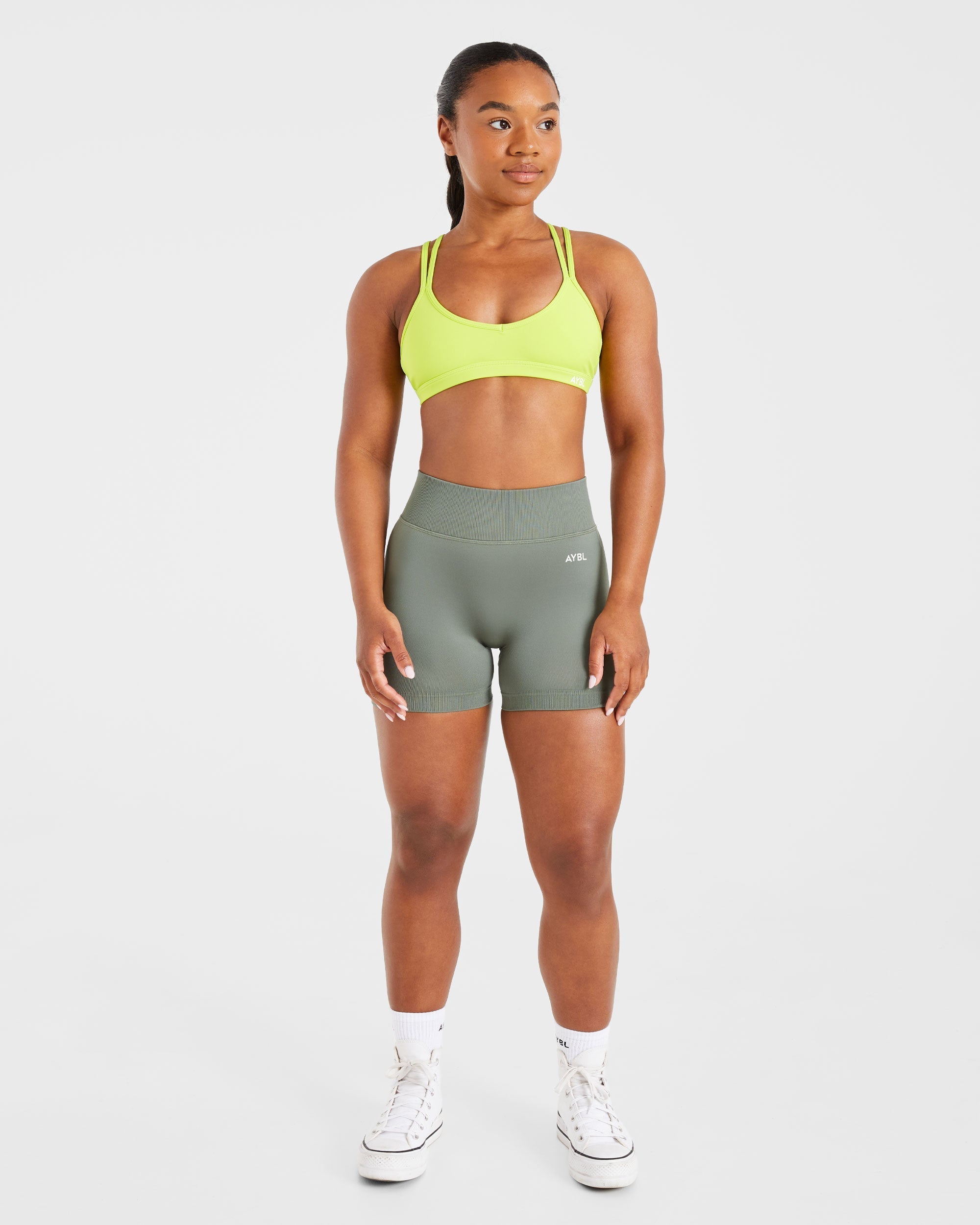 Essential Strappy Sports Bra - Lime Punch