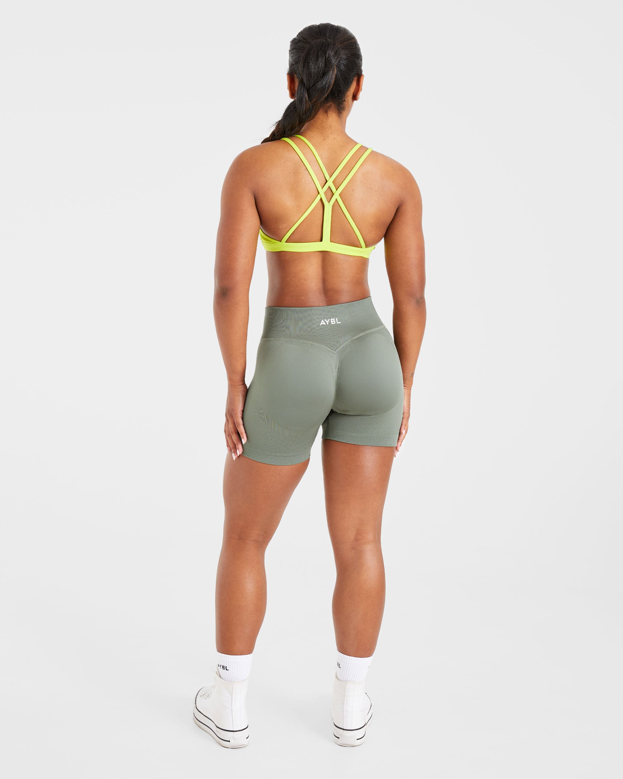Essential Strappy Sports Bra - Lime Punch