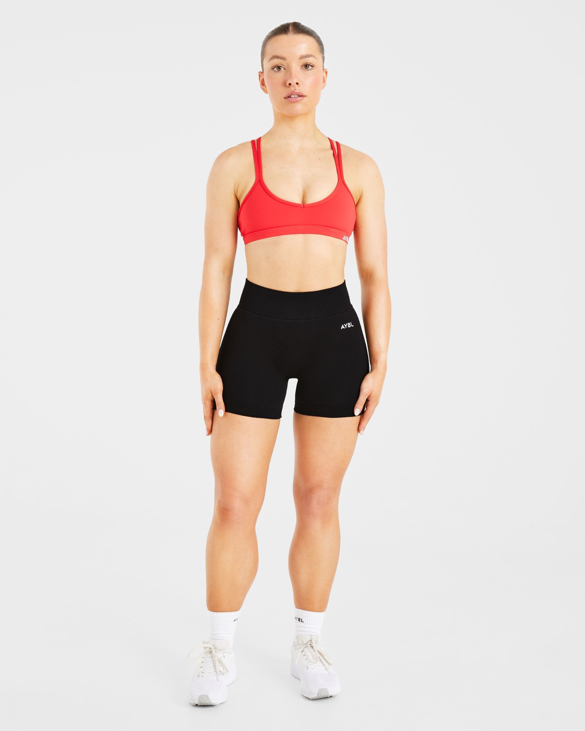 Essential Strappy Sports Bra - True Red