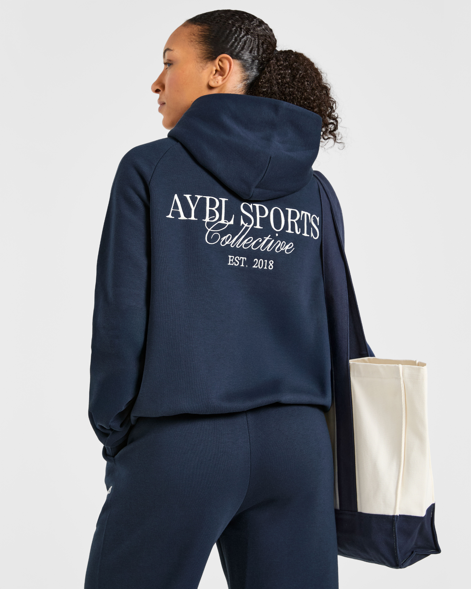 Sports Collective Tote Bag - Off White/Navy