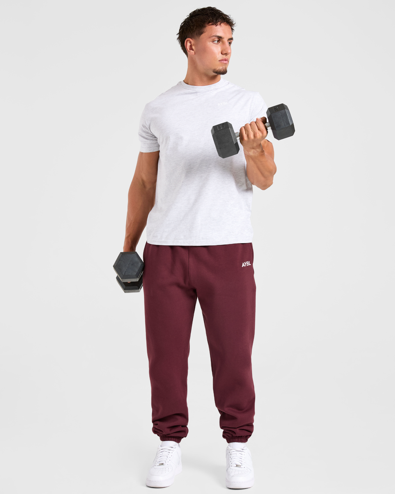 Essential Oversized Joggers- Burgundy Red