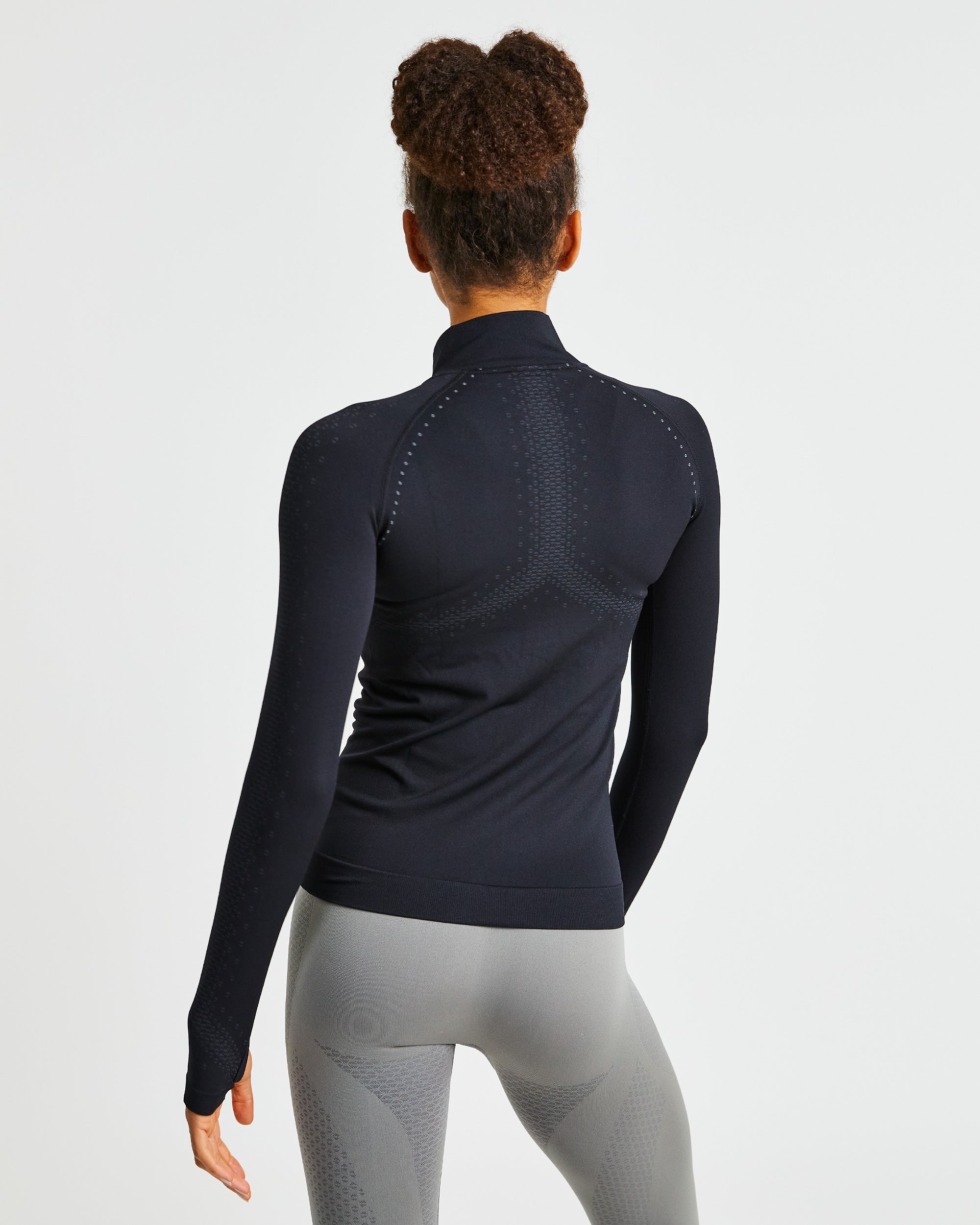 Ignite Seamless Zip Jacket - Midnight Black