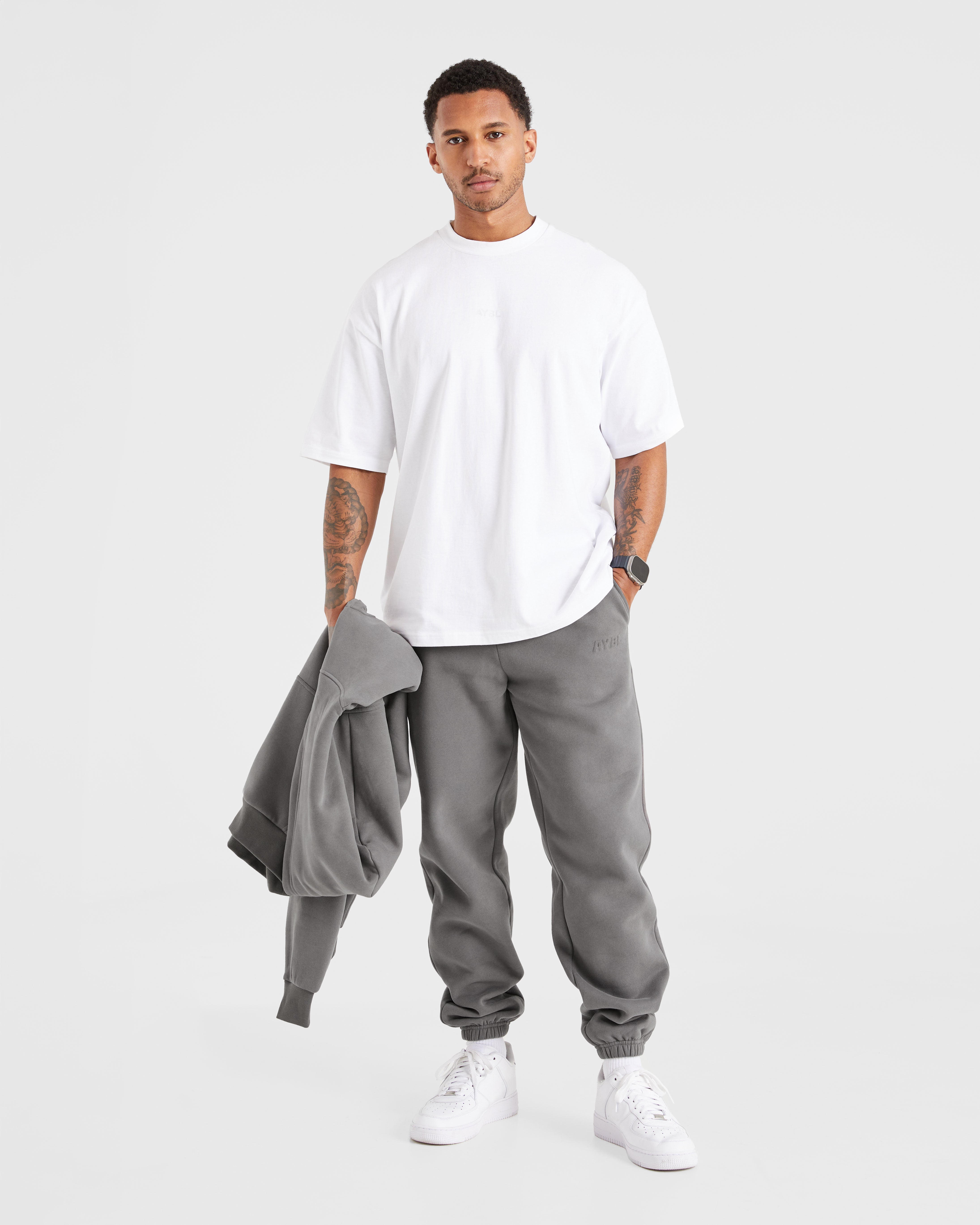 Etched Joggers - Steel Grey