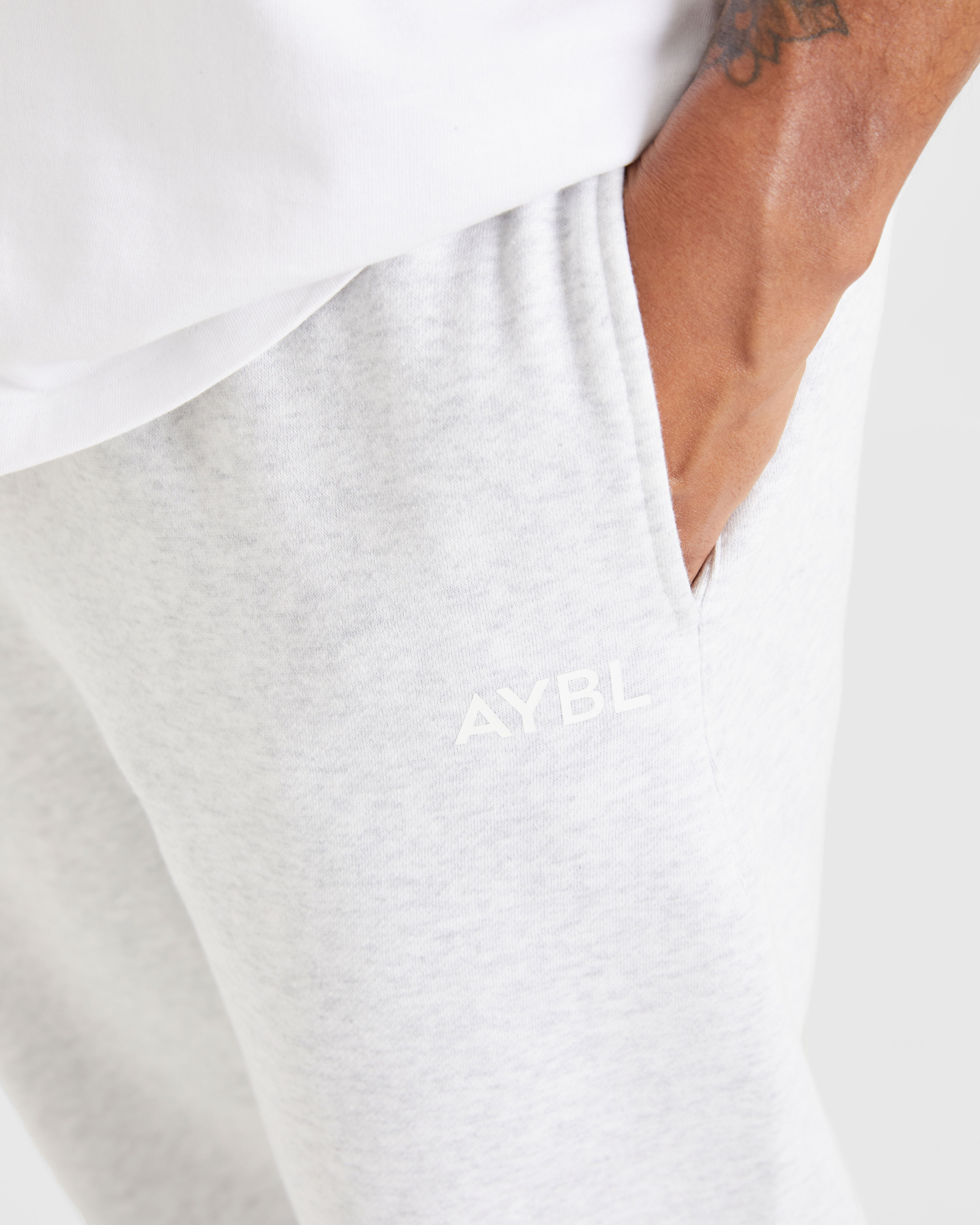 Essential Oversized Joggers - Grey Marl
