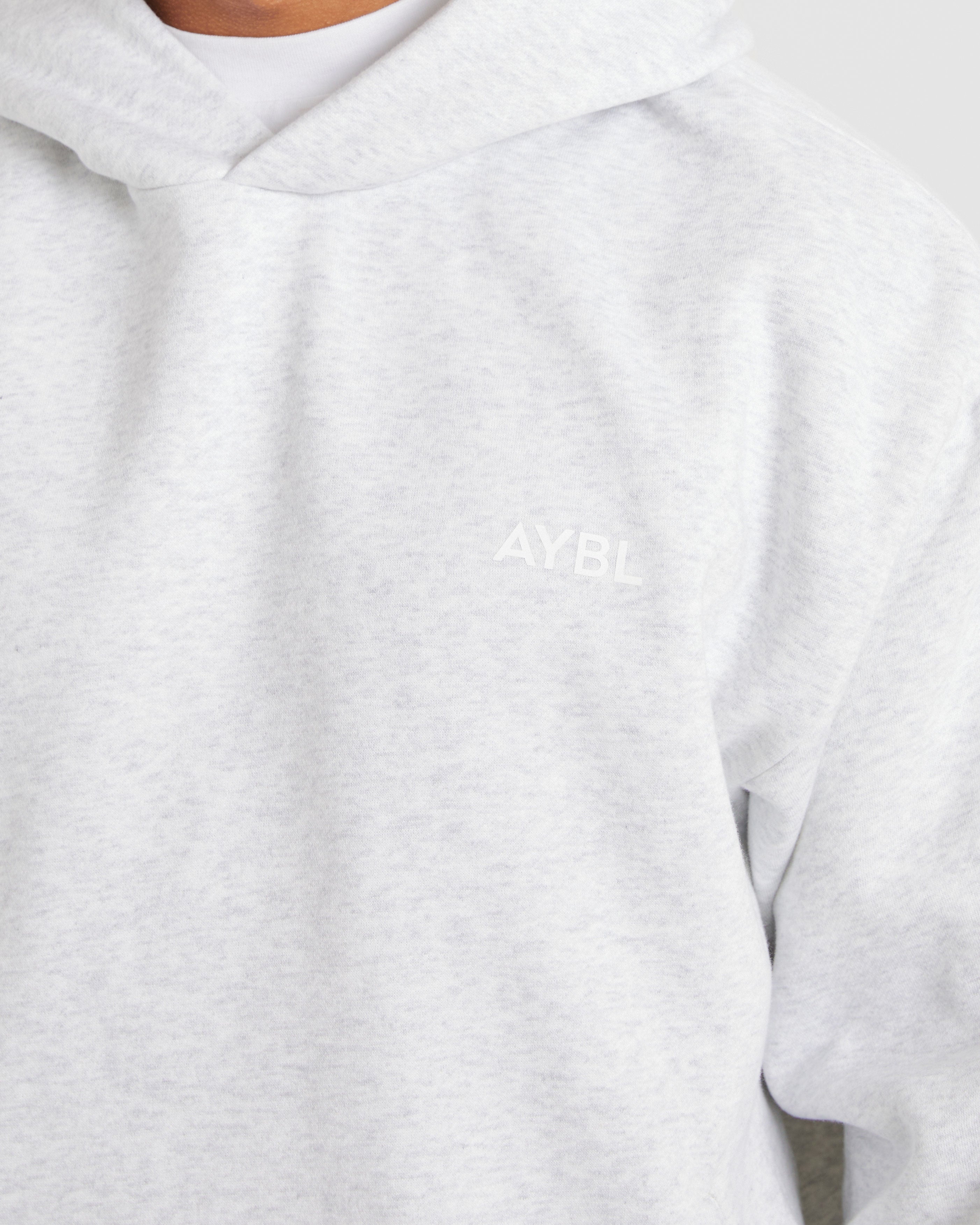 Essential Oversized Hoodie - Grey Marl