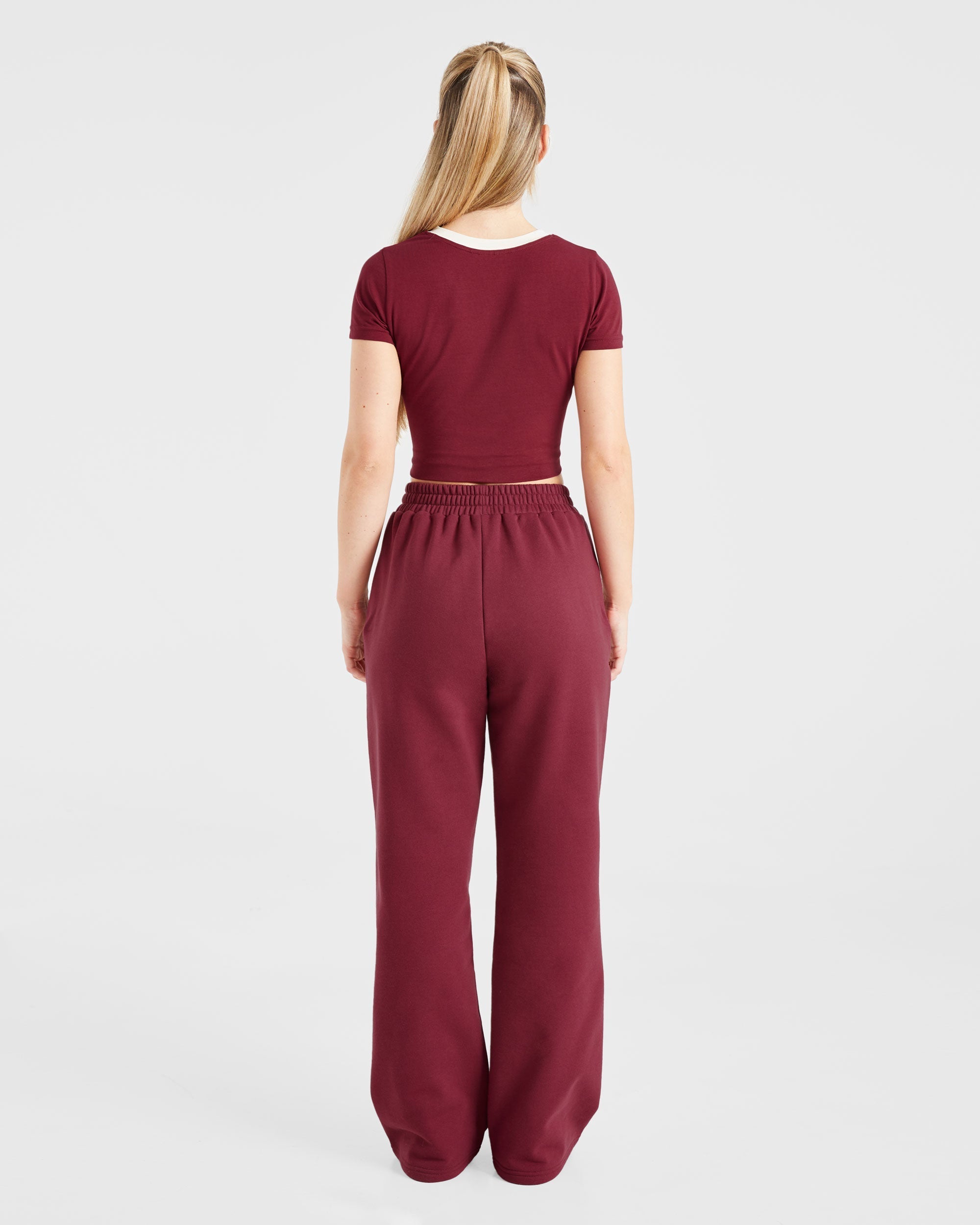 Courtside Straight Leg Joggers - Summer Cherry