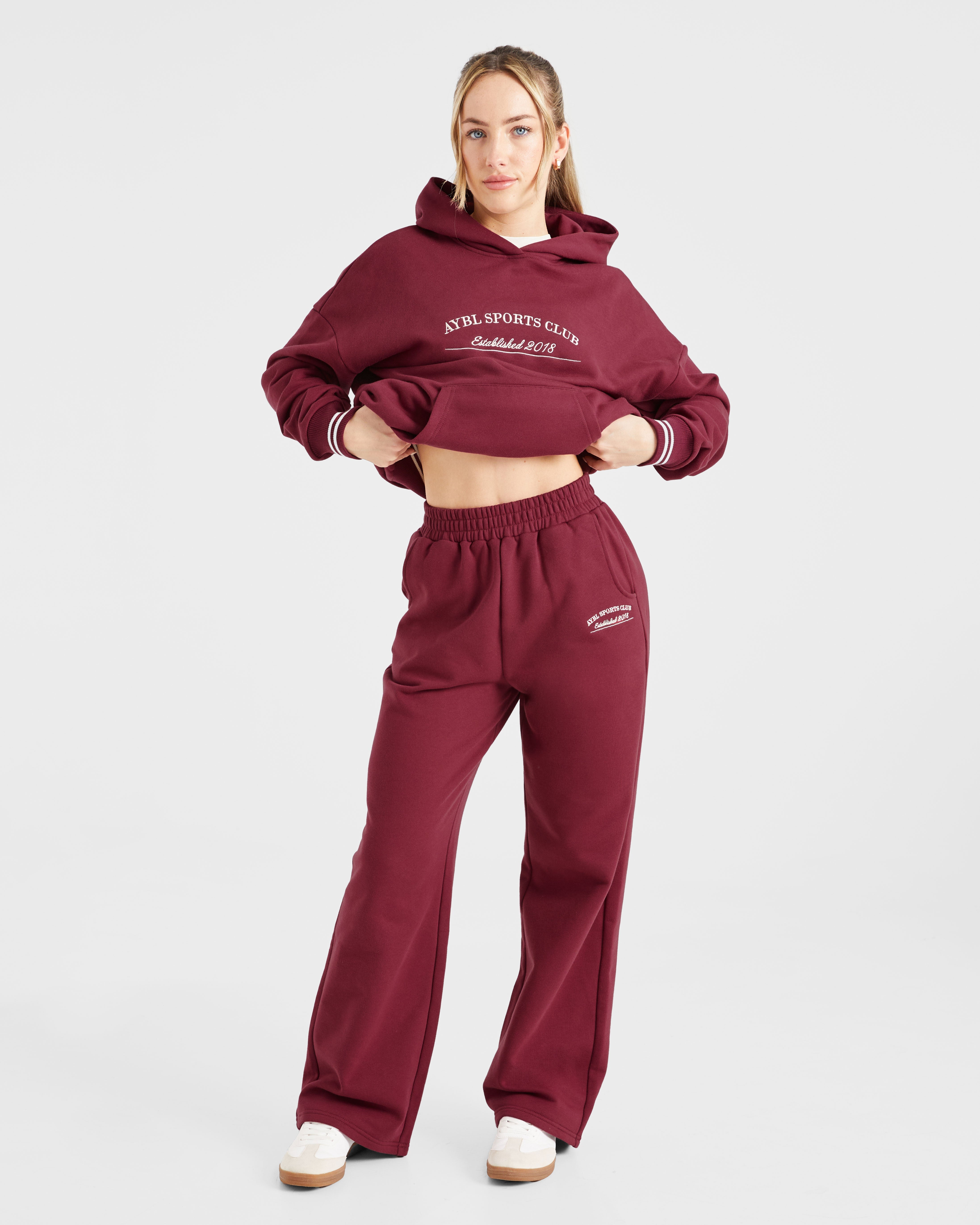 Courtside Straight Leg Joggers - Summer Cherry