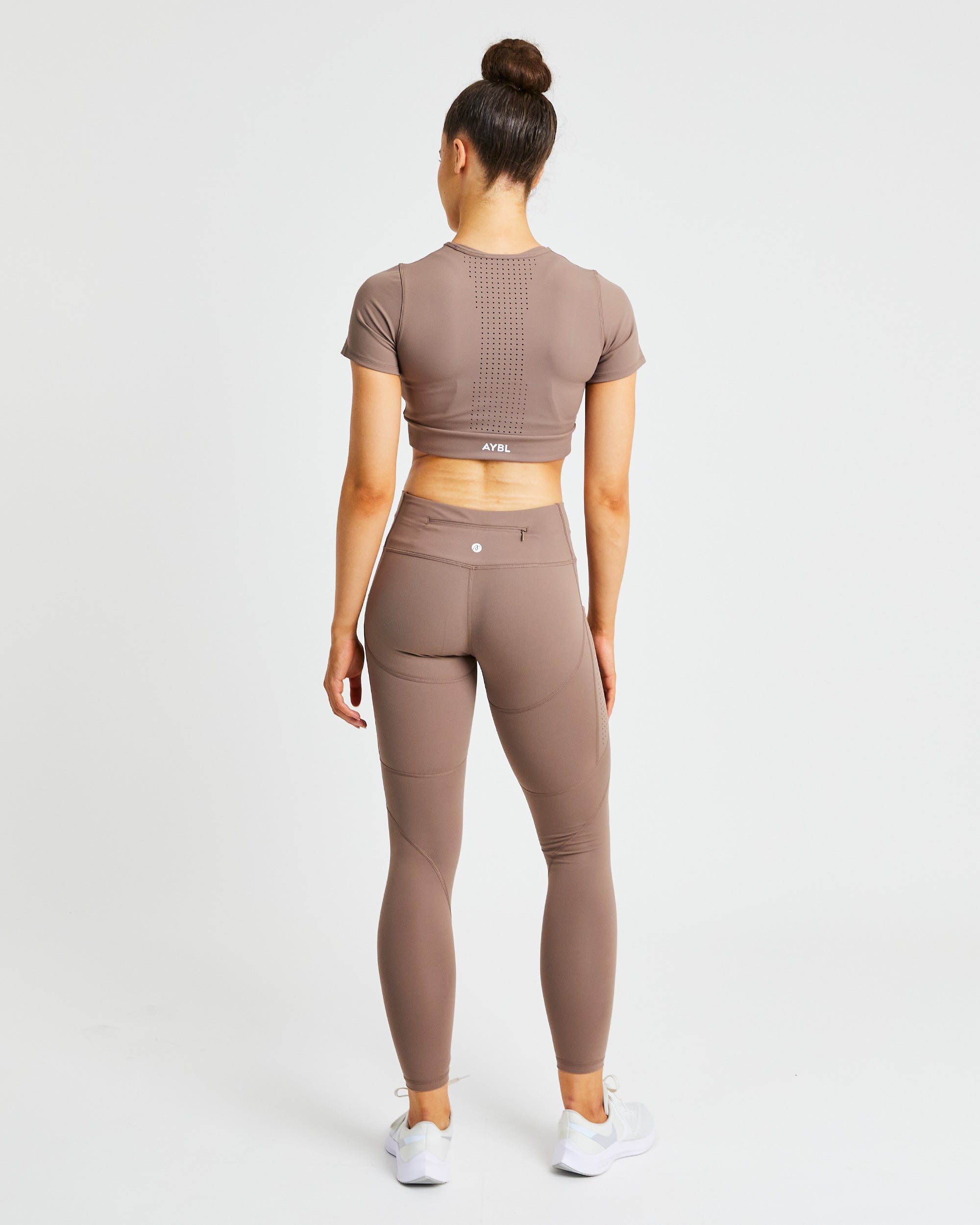 Pace Crop Top - Taupe Brown