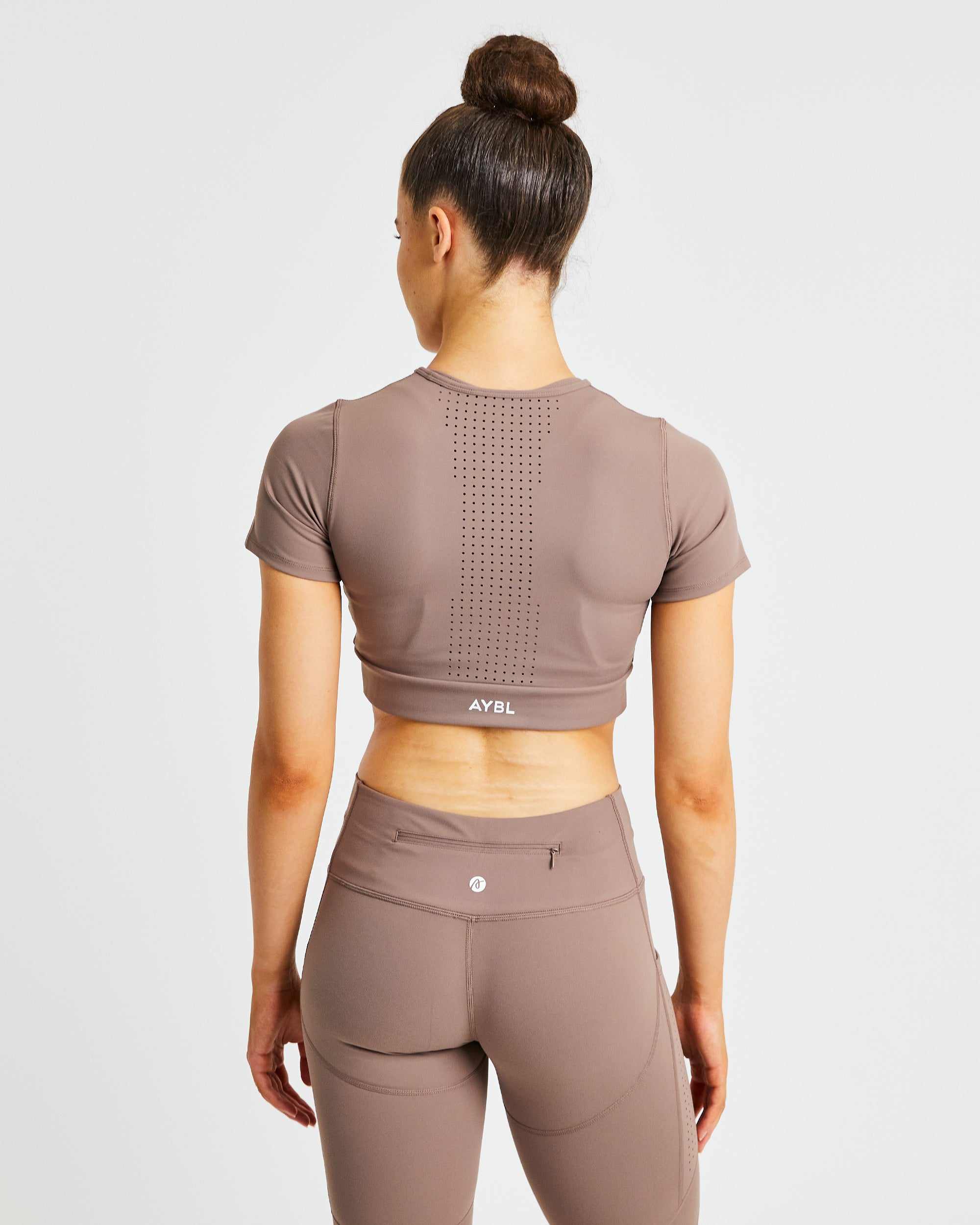 Pace Crop Top - Taupe Brown