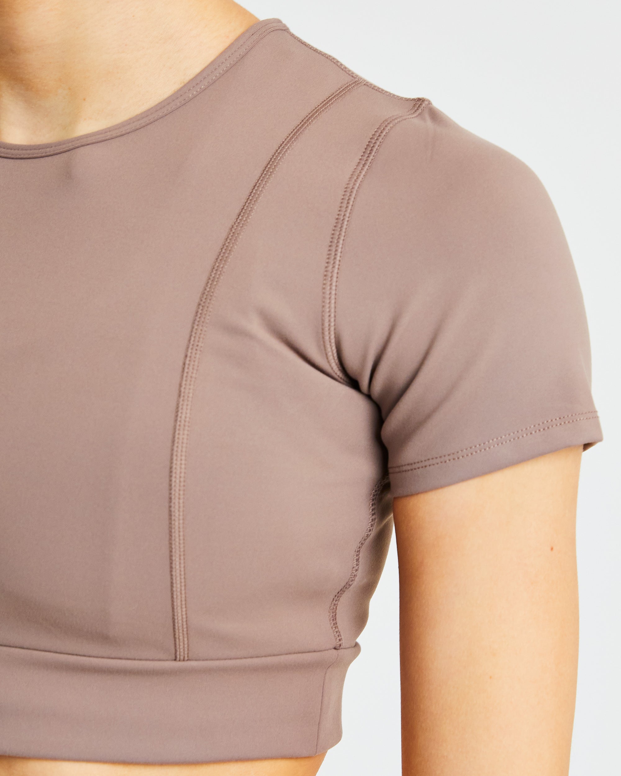 Pace Crop Top - Taupe Brown