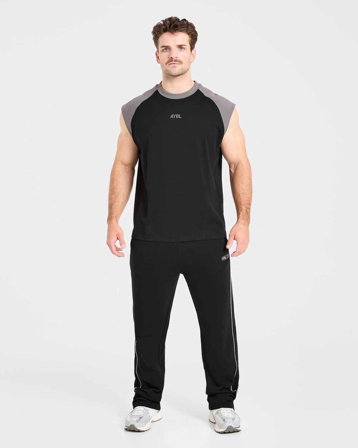 Cam Kissel x Contrast Oversized Tank - Black/Charcoal