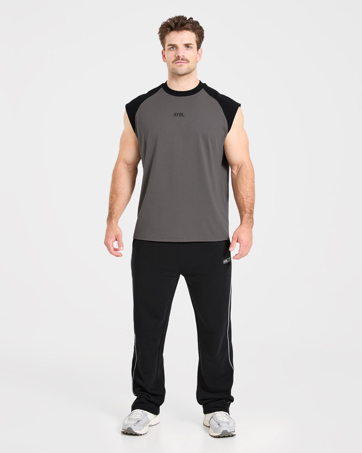 Cam Kissel x Contrast Oversized Tank - Charcoal/Black