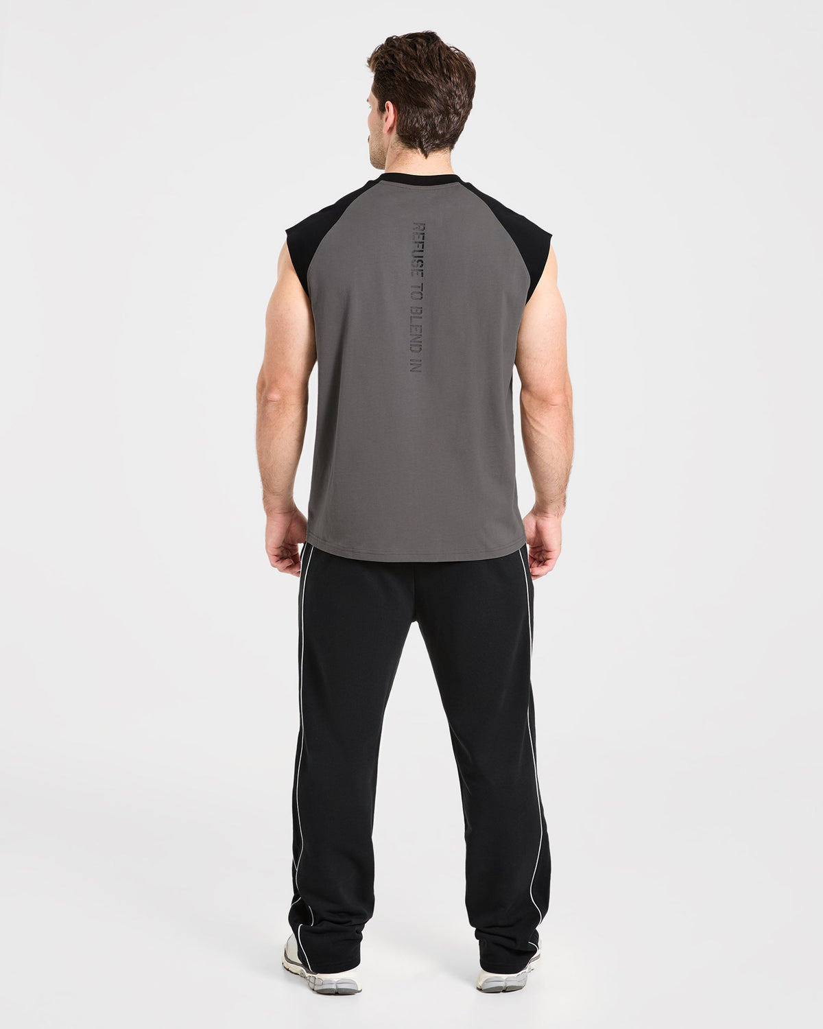 Cam Kissel x Contrast Oversized Tank - Charcoal/Black