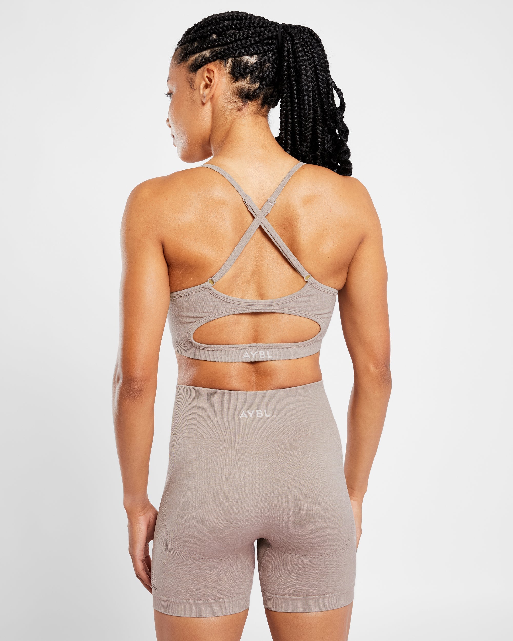 Revive Seamless Sports Bra - Warm Taupe Marl