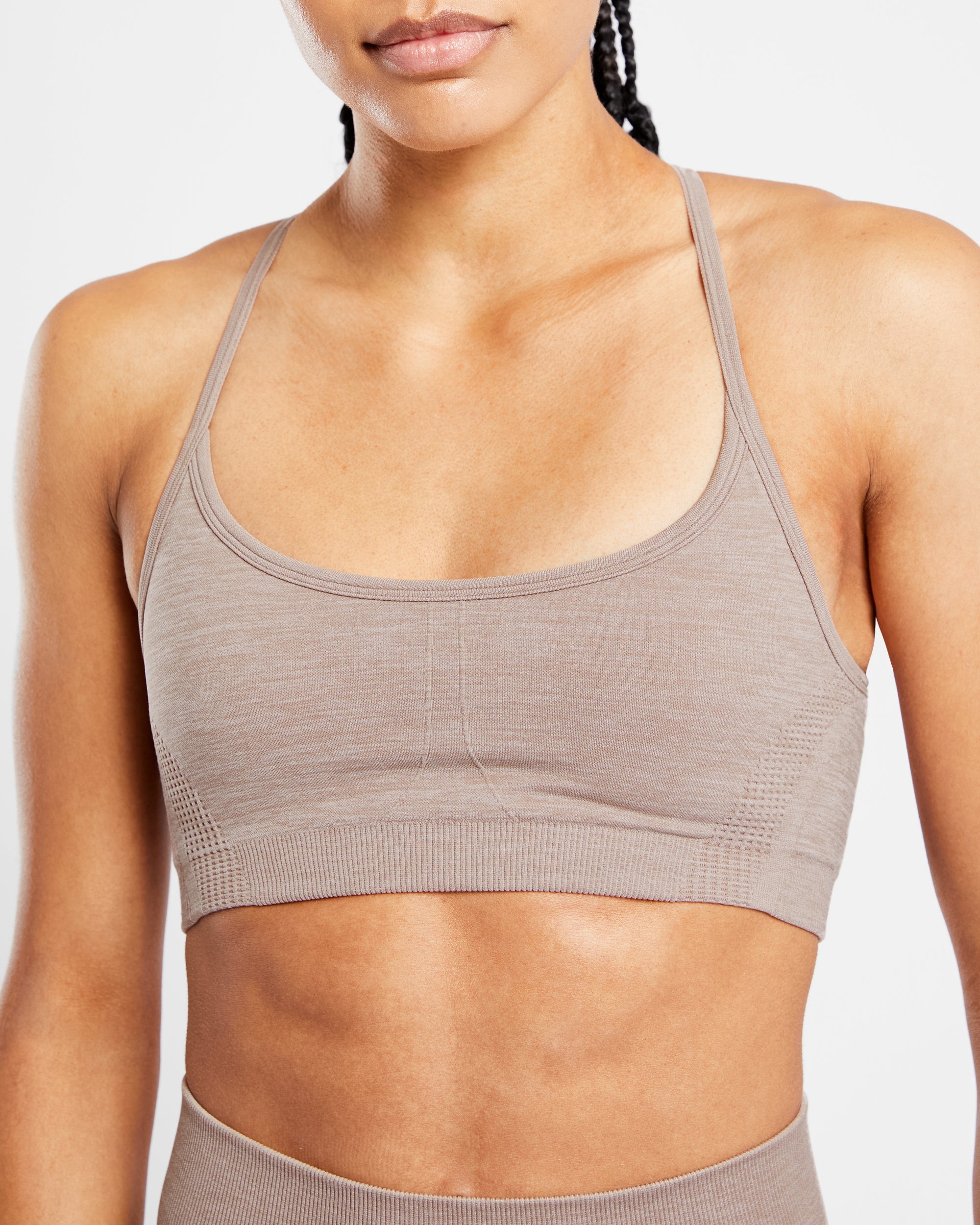 Revive Seamless Sports Bra - Warm Taupe Marl