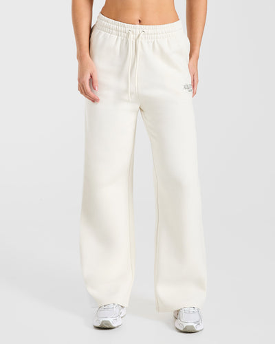 Sports Collective Oversized Straight Leg Joggers - Off White/Green