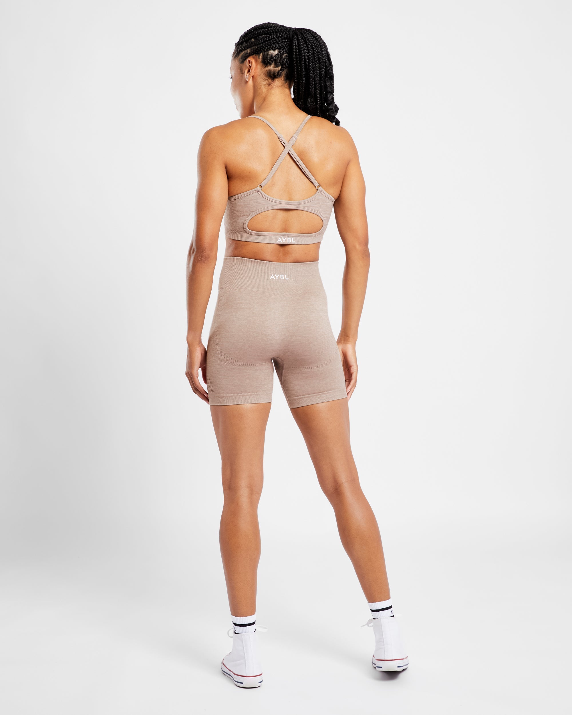 Revive Seamless Sports Bra - Warm Taupe Marl
