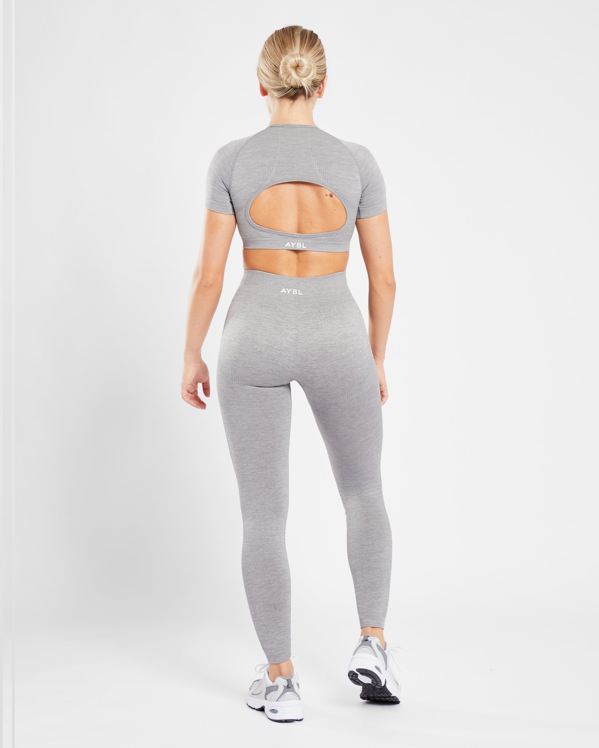 Revive Seamless Crop Top - Grey Marl