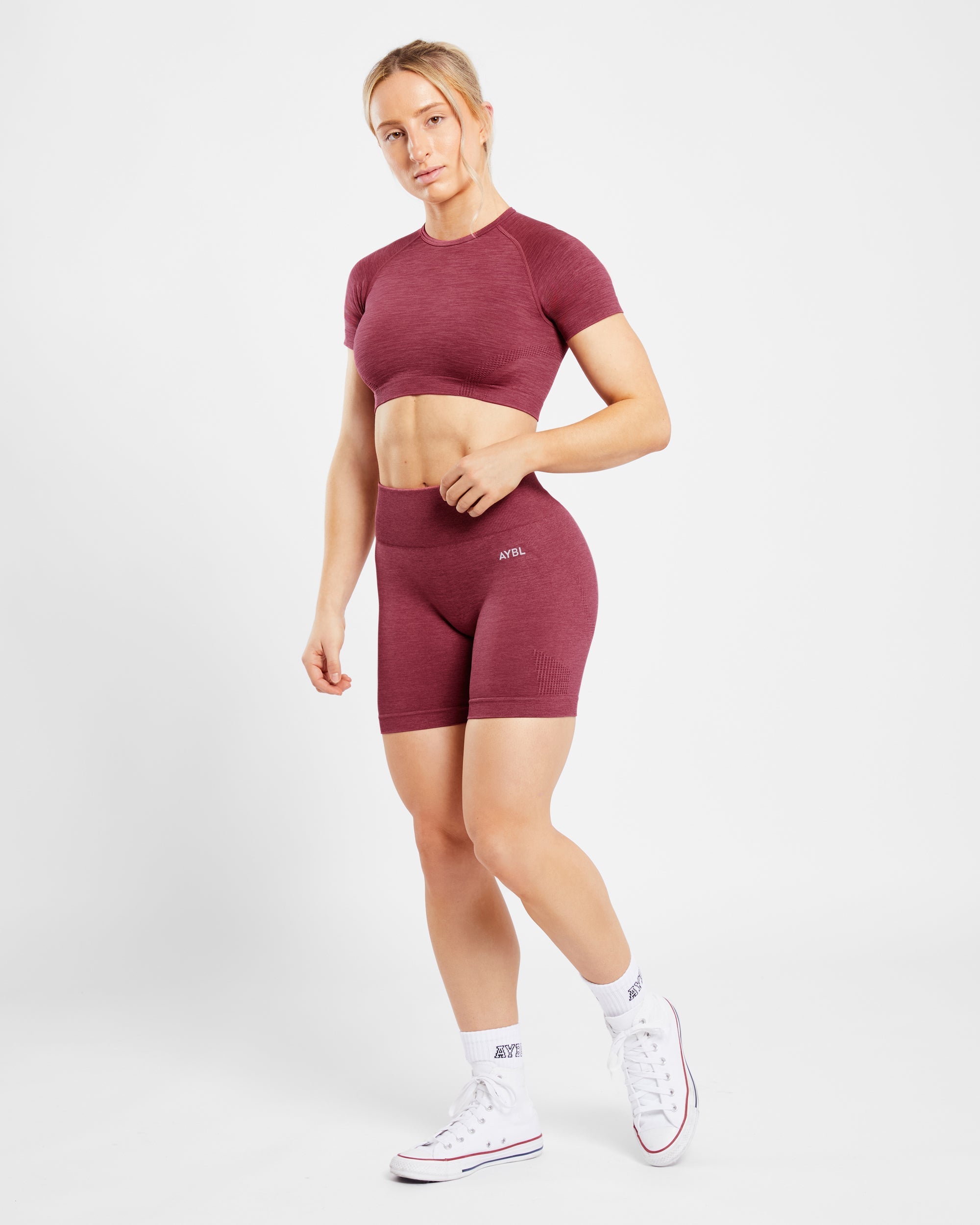 Revive Seamless Shorts - Burgundy Marl