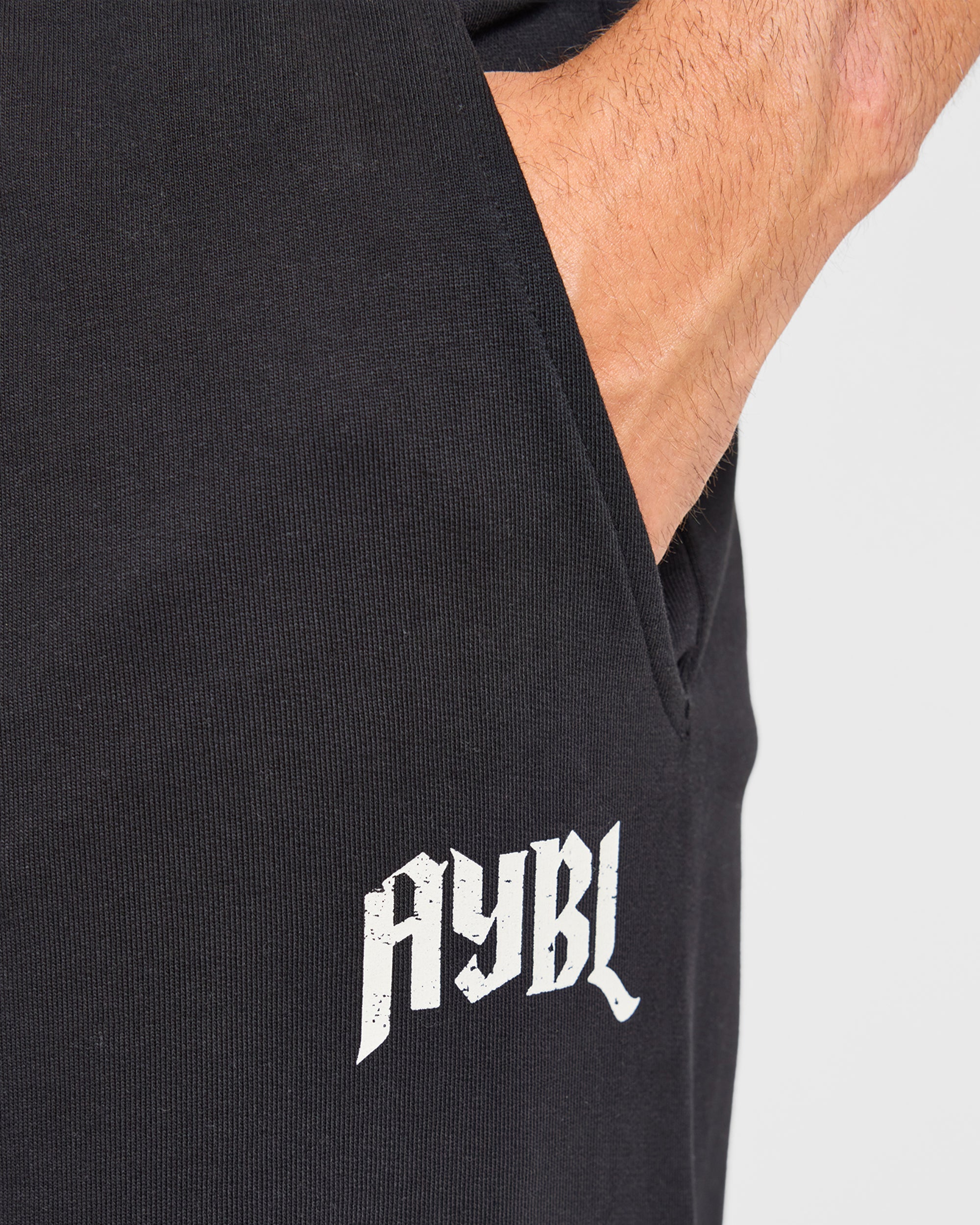 Heavy Lifting Gothic Oversized Straight Leg Joggers - Black/White