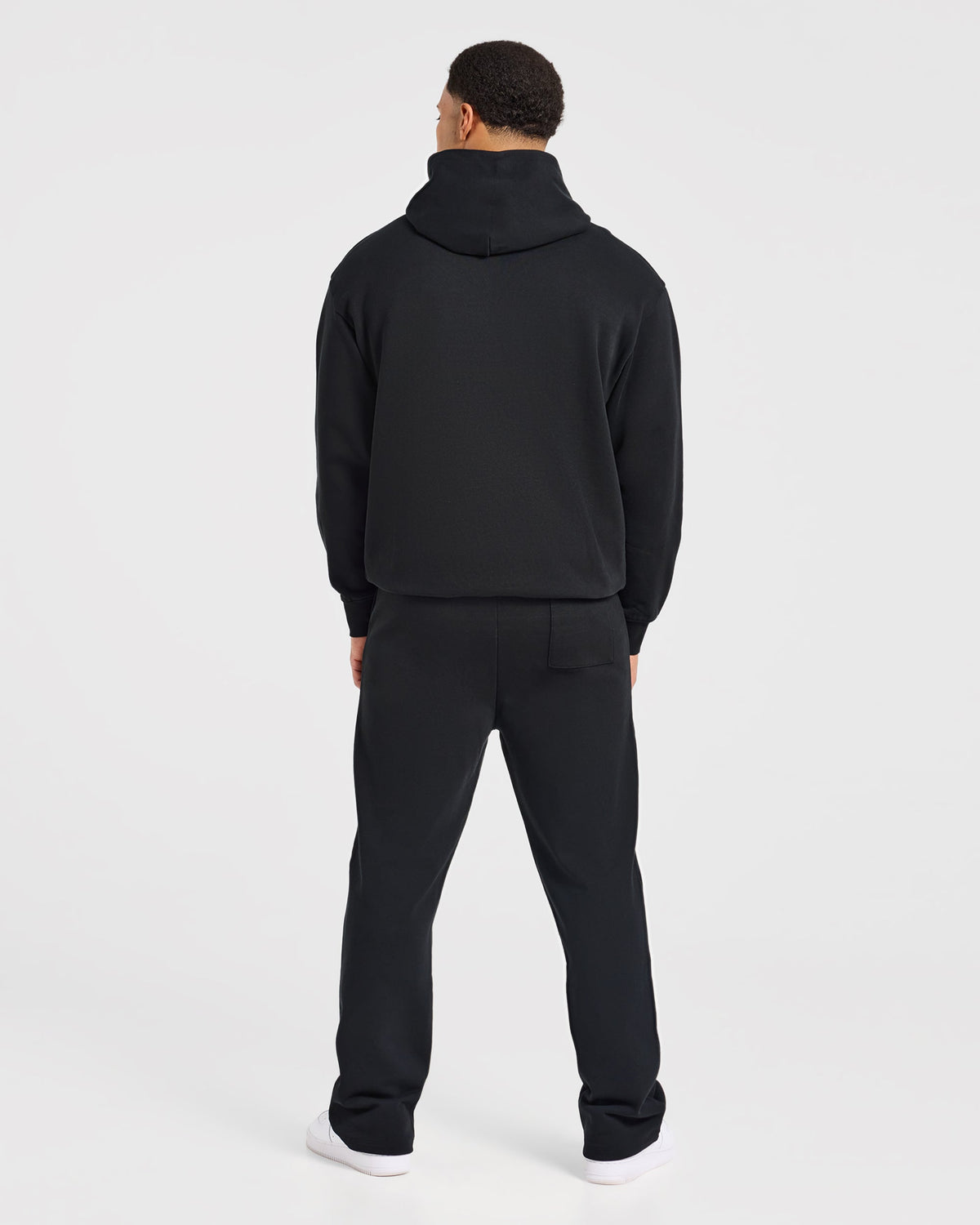 Effortless Oversized Straight Leg Joggers - Black