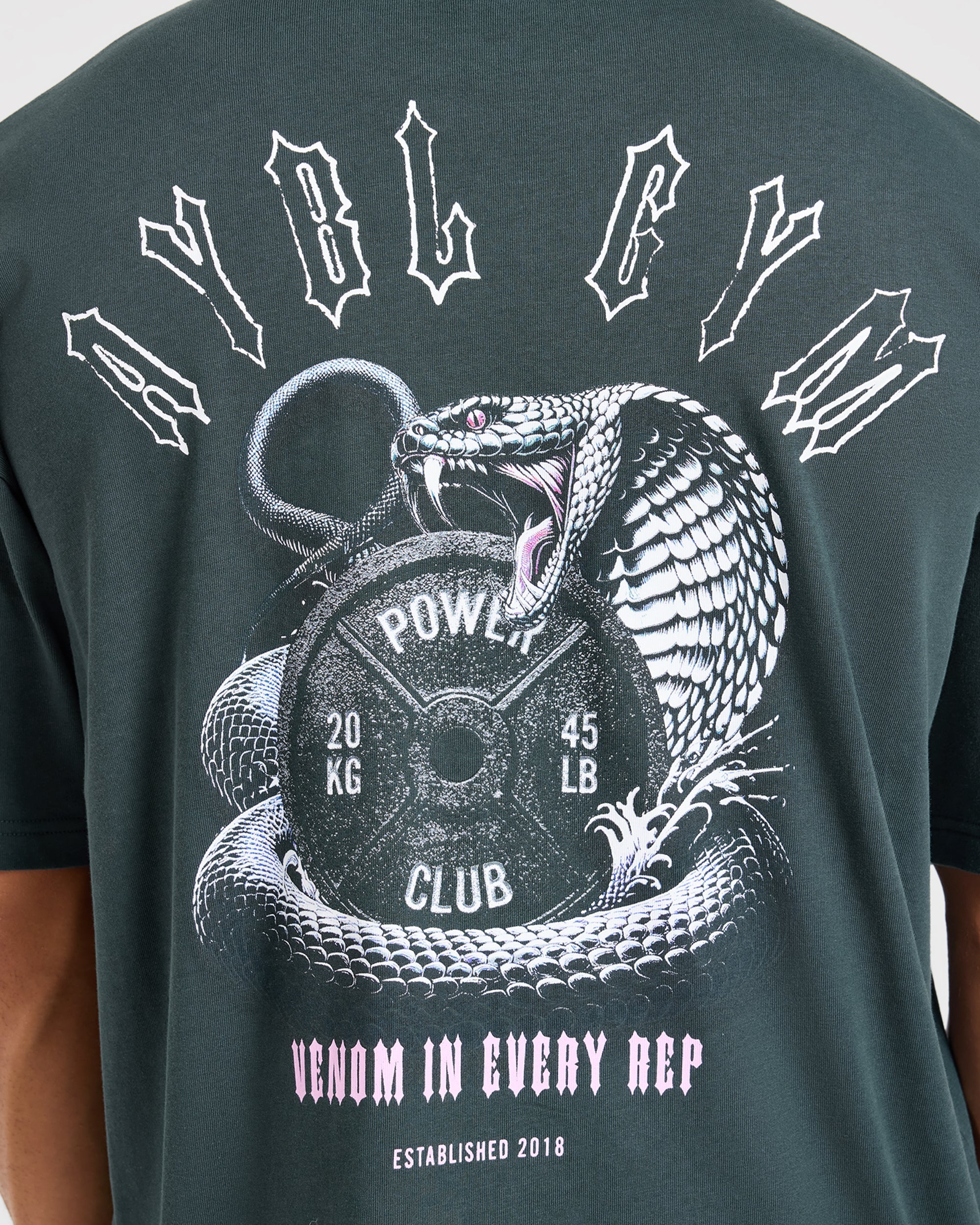 Venom In Every Rep Oversized T Shirt - Dark Teal