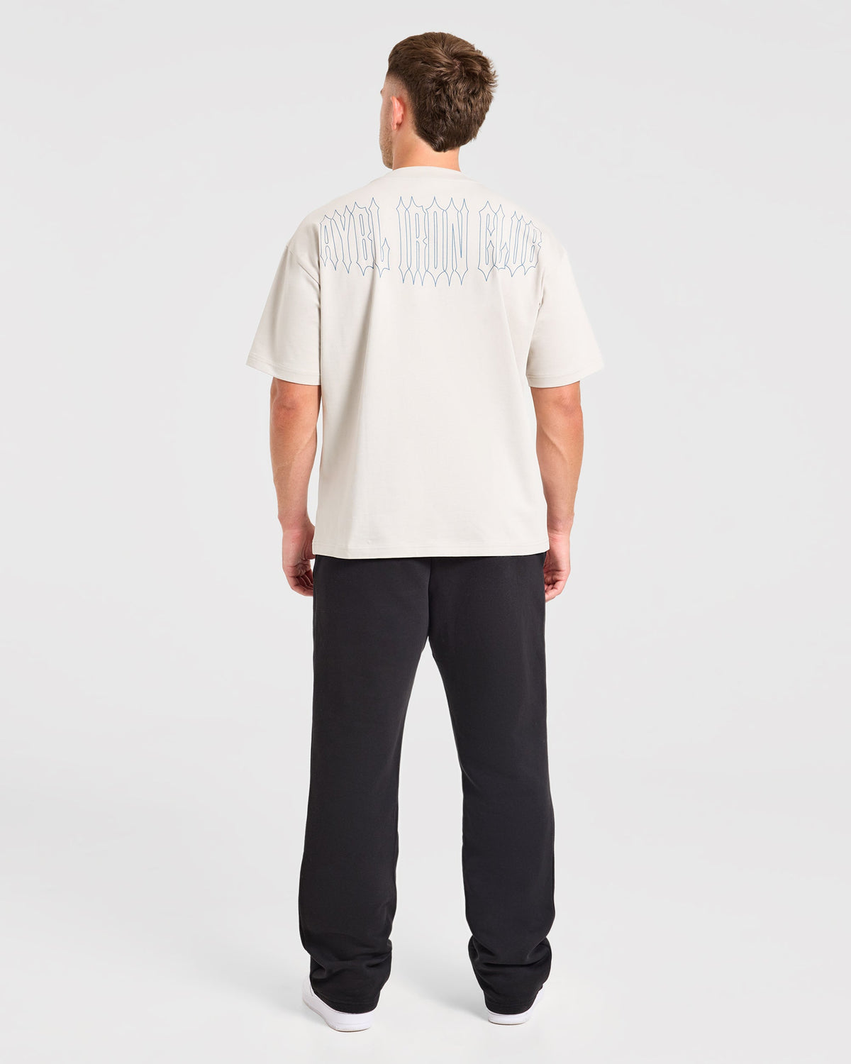 AYBL Iron Club Graphic Oversized T Shirt - Cloud Grey