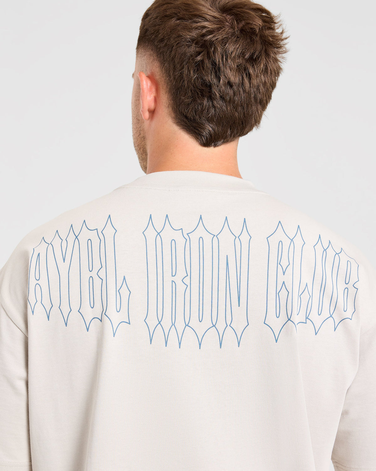 AYBL Iron Club Graphic Oversized T Shirt - Cloud Grey