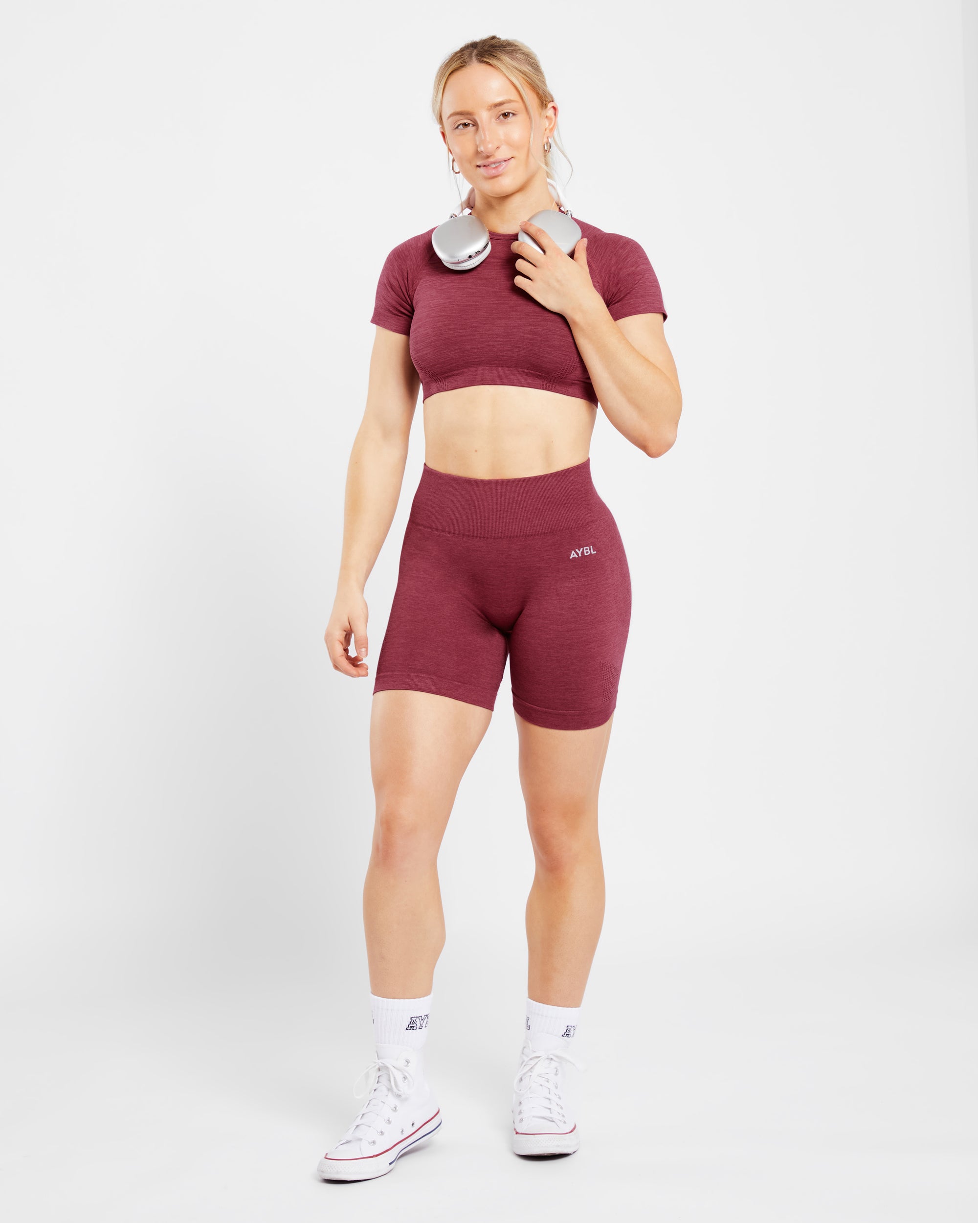 Revive Seamless Shorts - Burgundy Marl