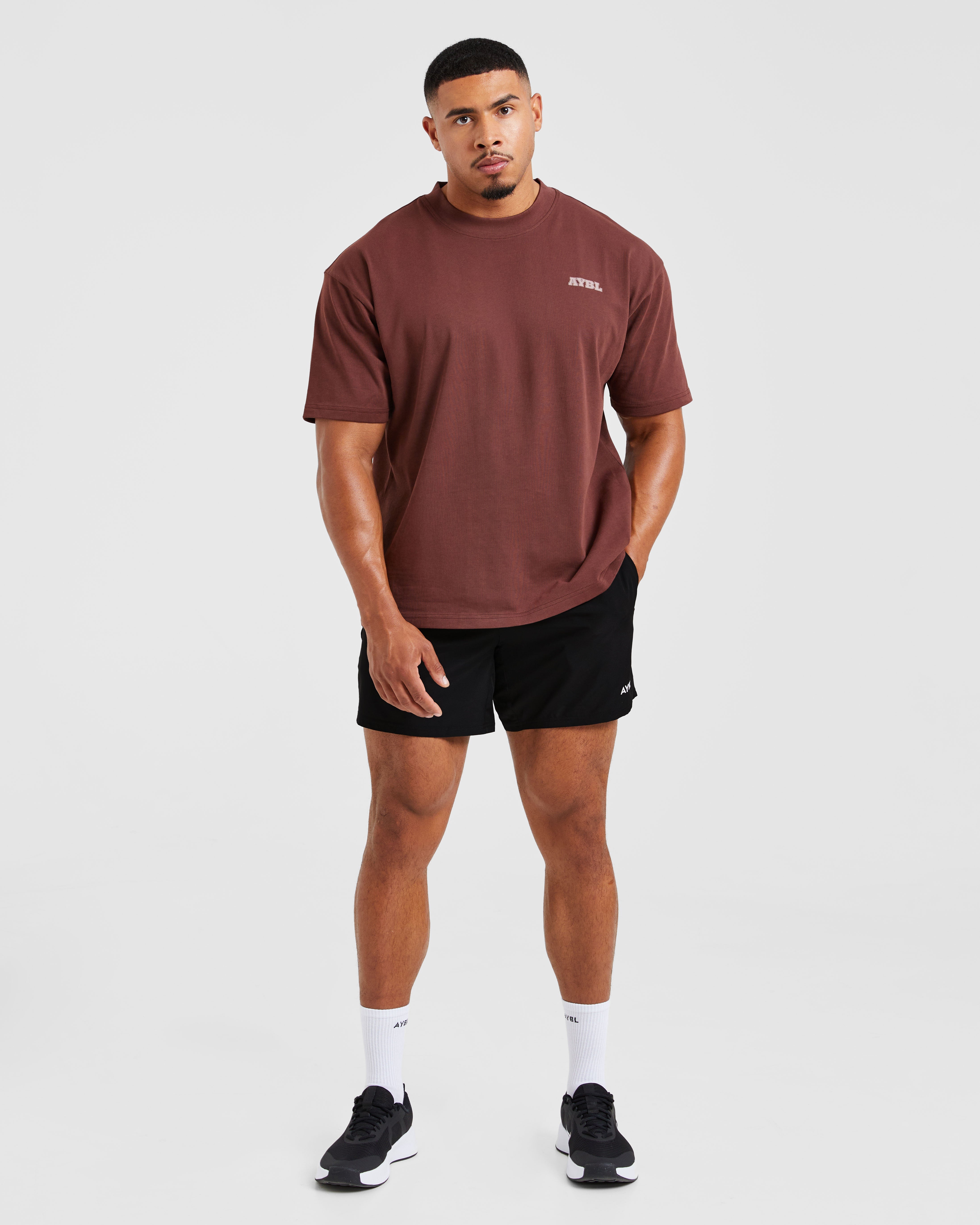 Global Oversized T Shirt - Burnt Red