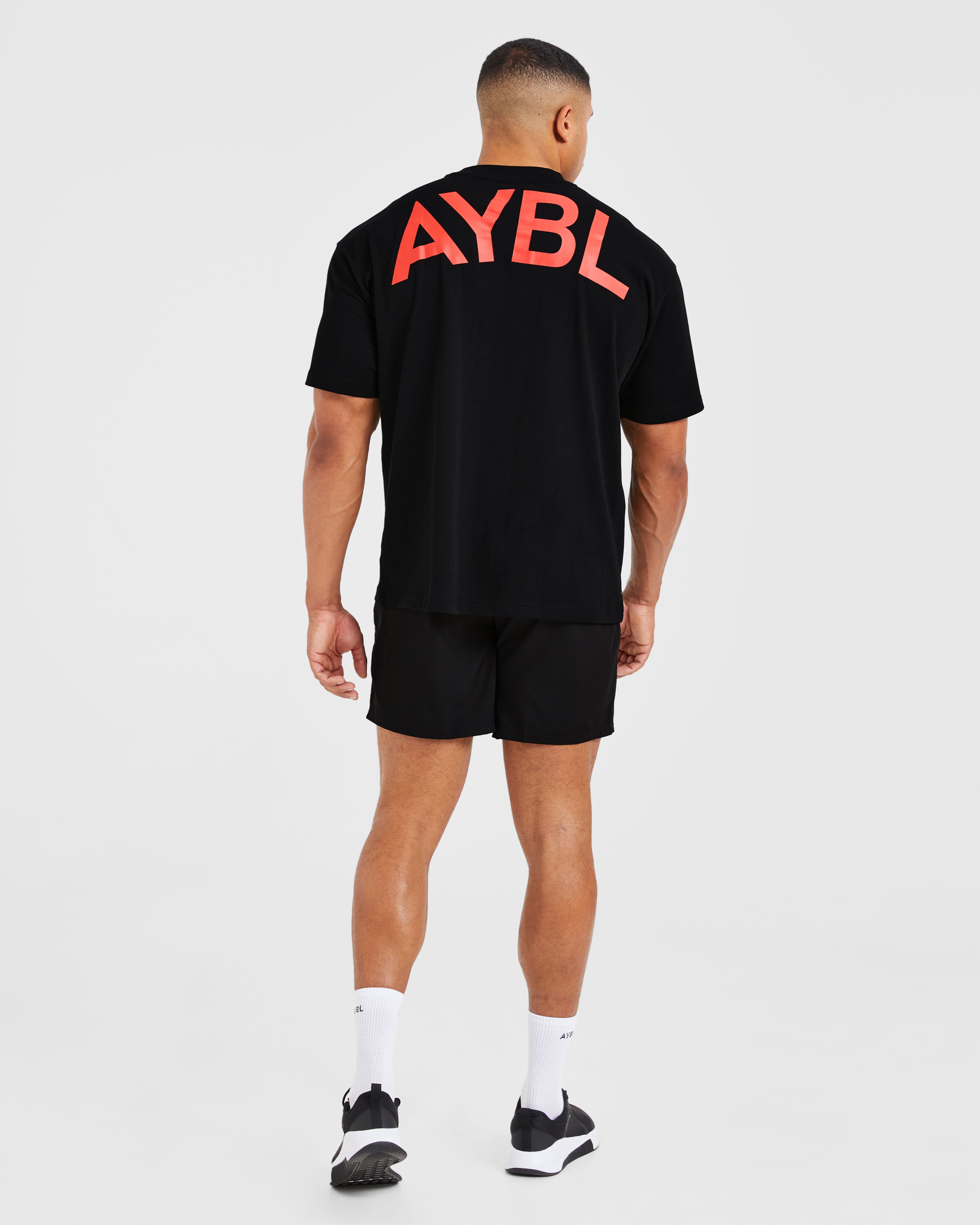 Essential Oversized T Shirt - Black/Red