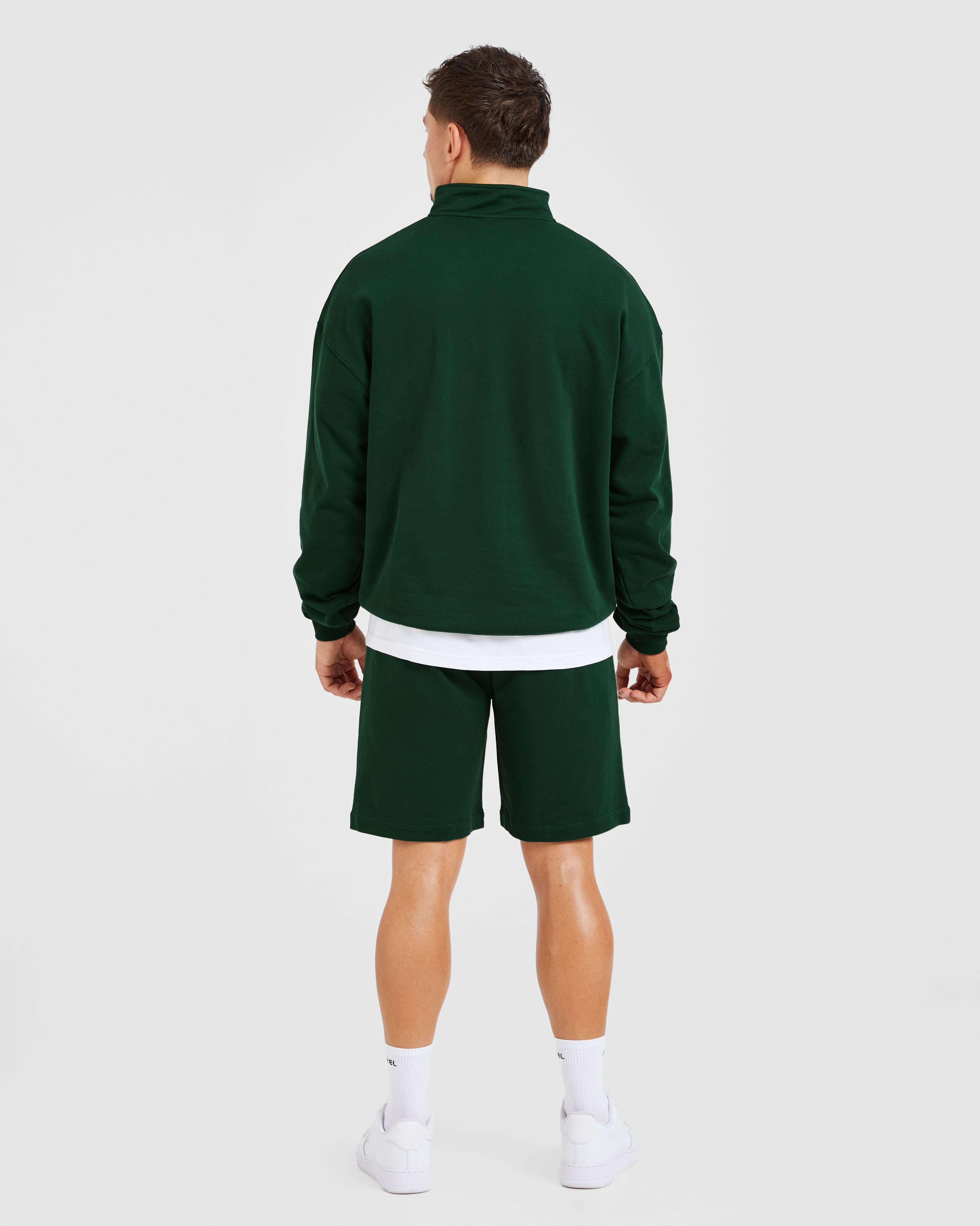 Rebound 1/4 Zip Pullover - Forest Green