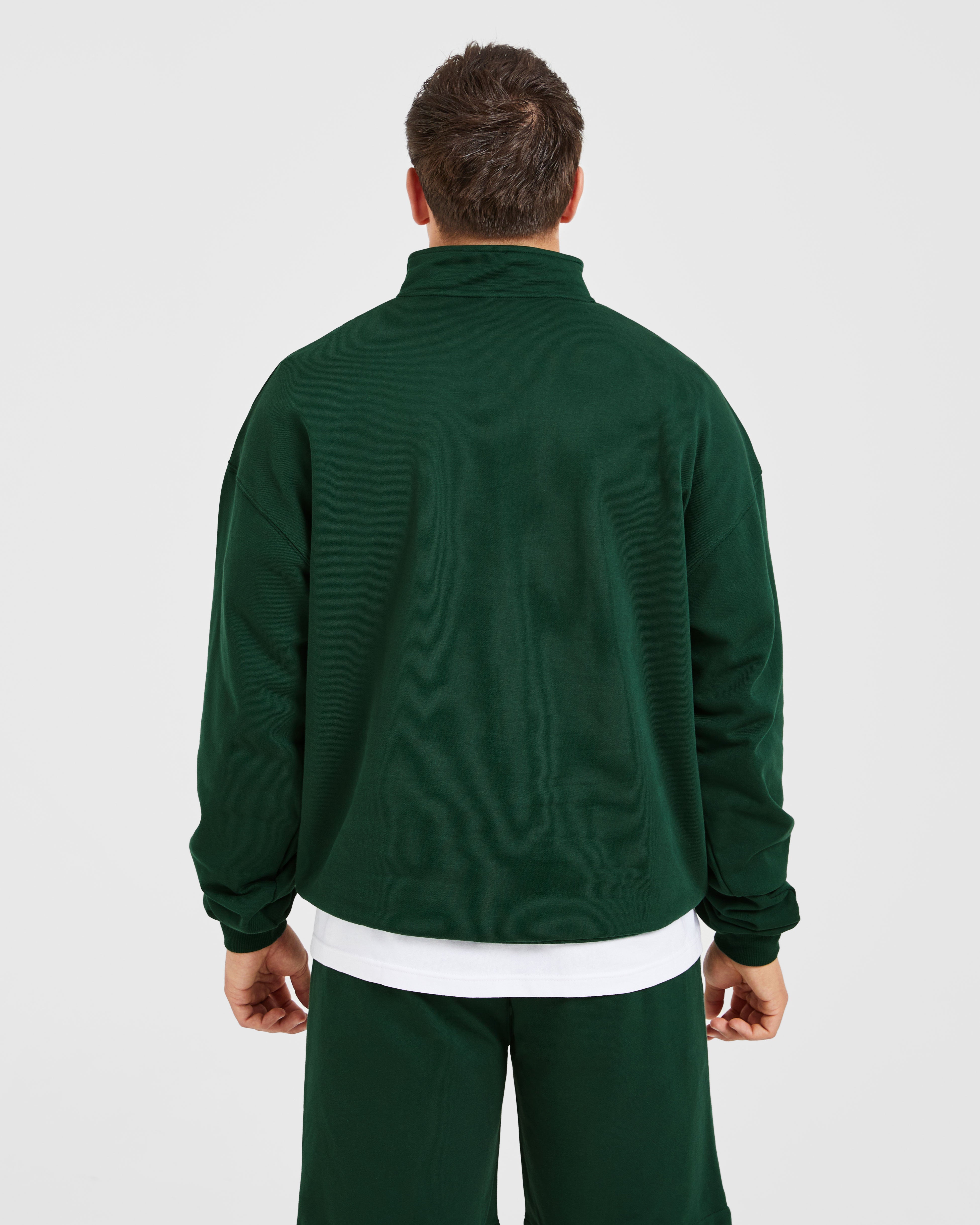 Rebound 1/4 Zip Pullover - Forest Green