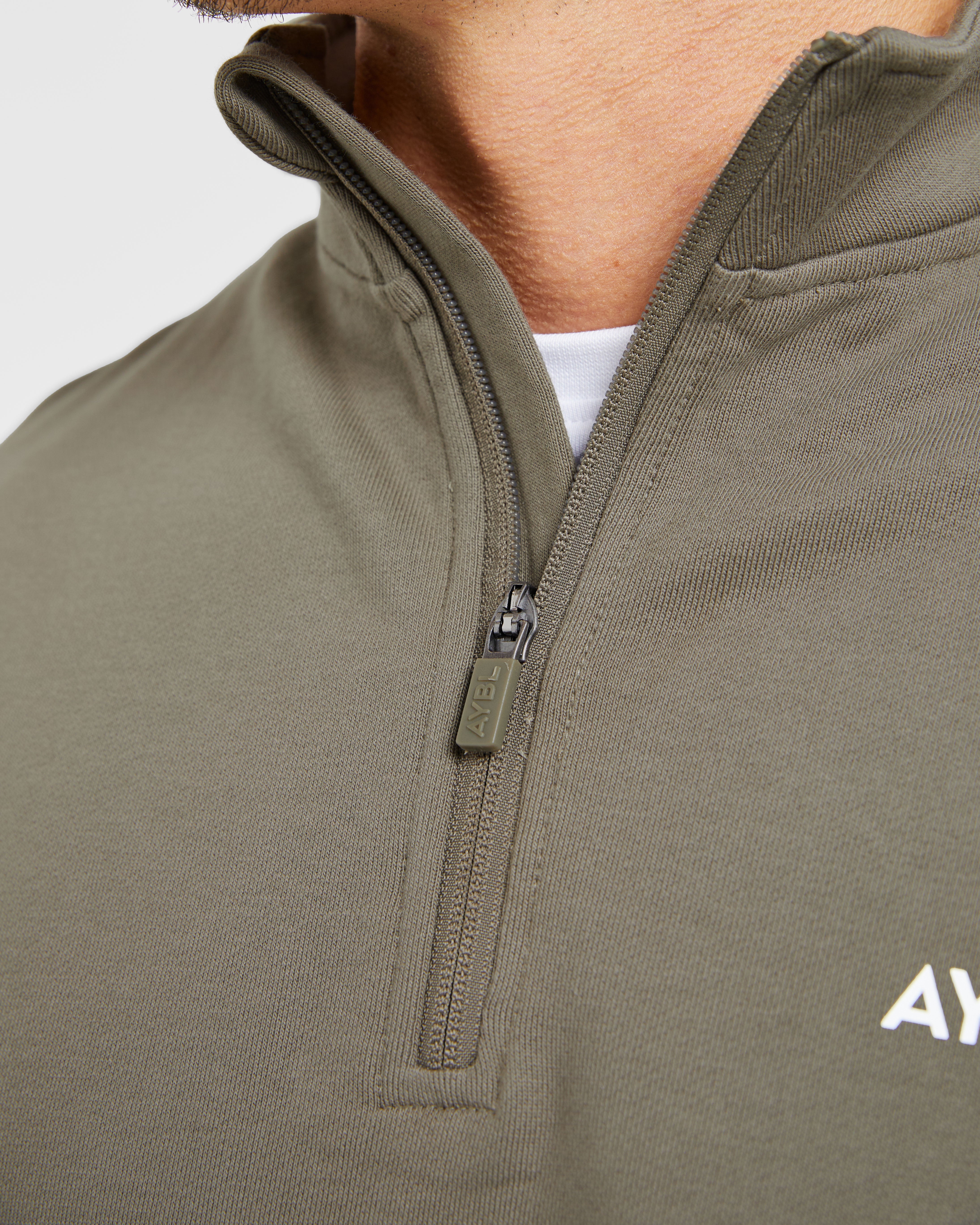 Rebound 1/4 Zip Pullover - Dusky Olive