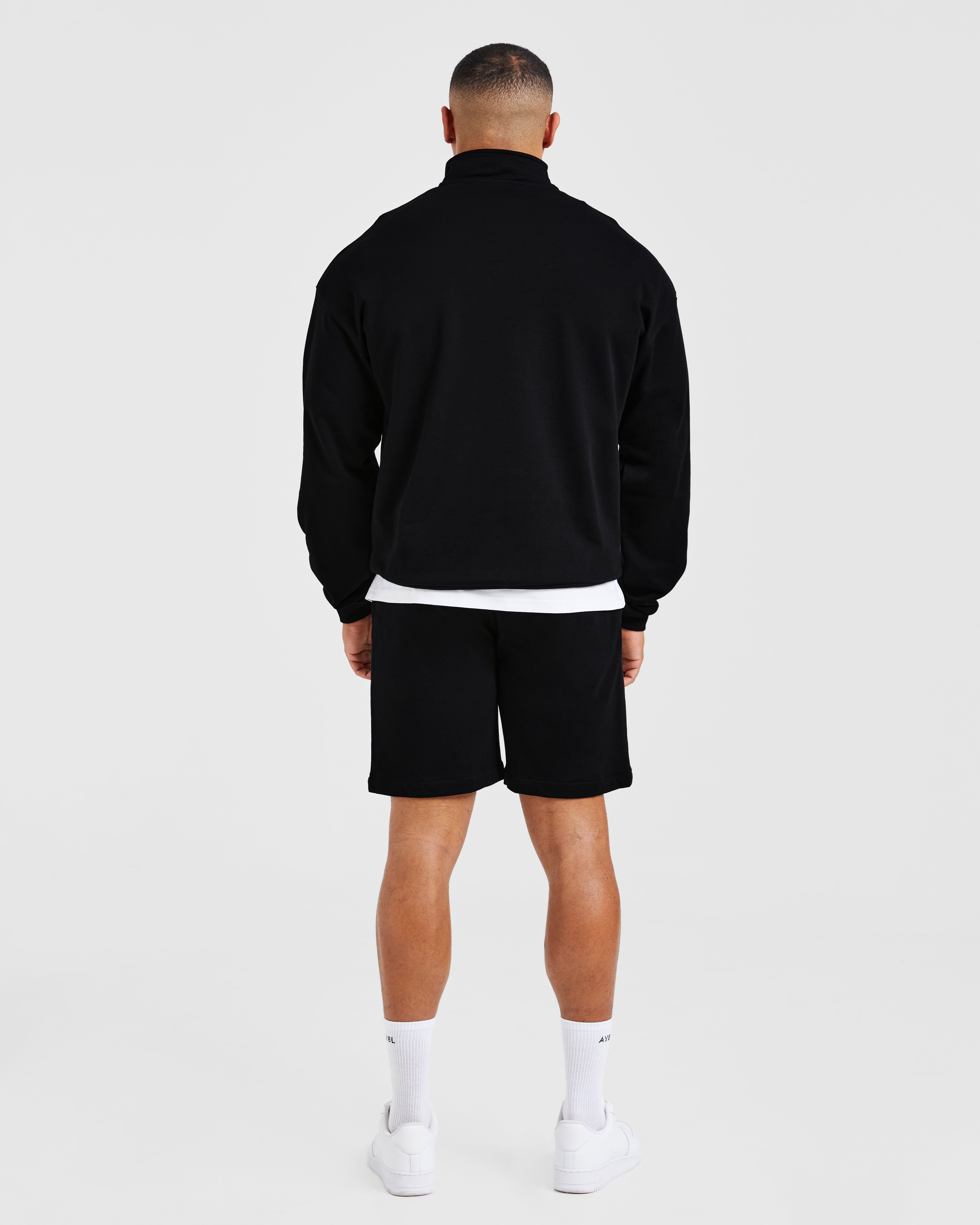 Rebound 1/4 Zip Pullover - Black