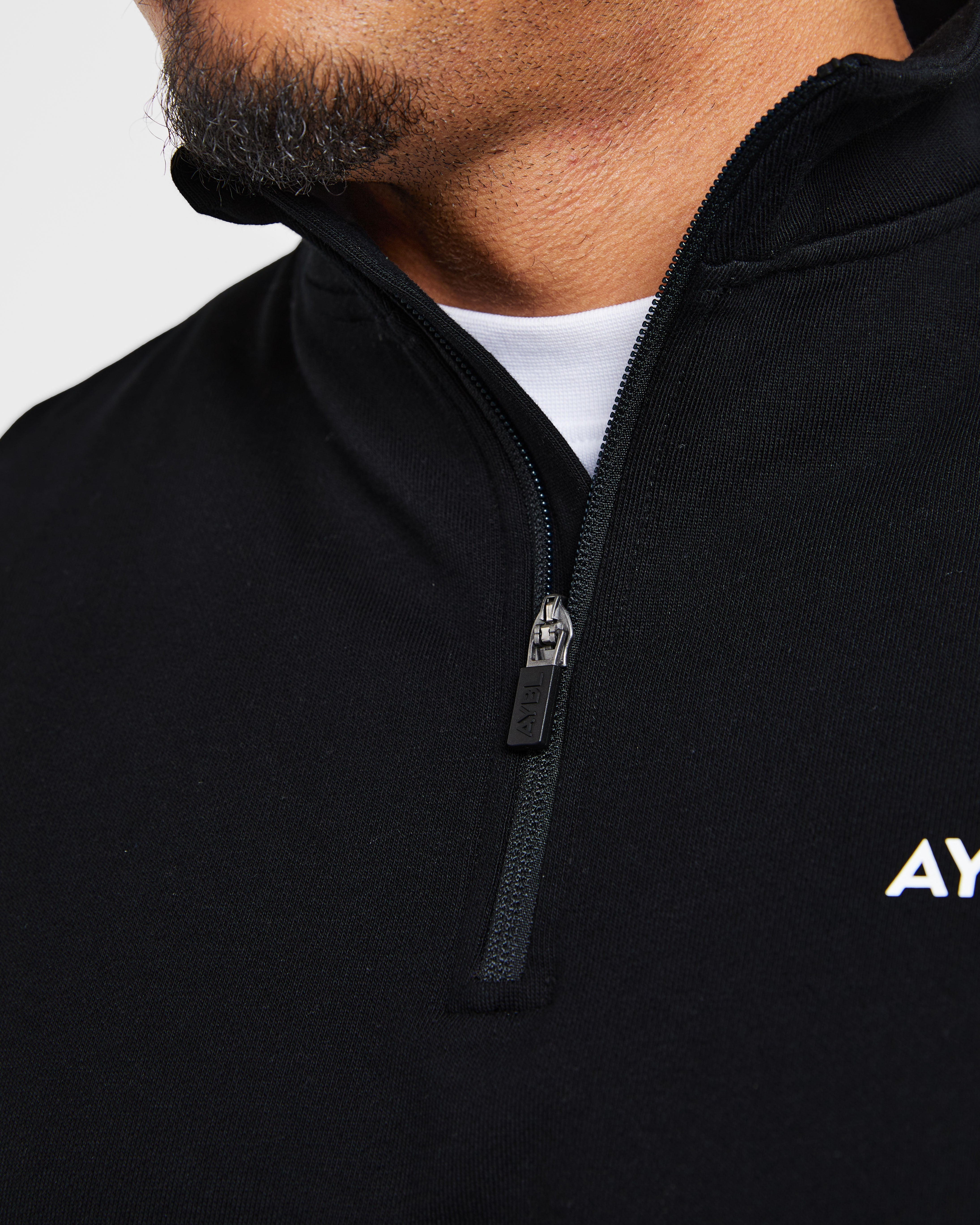 Rebound 1/4 Zip Pullover - Black