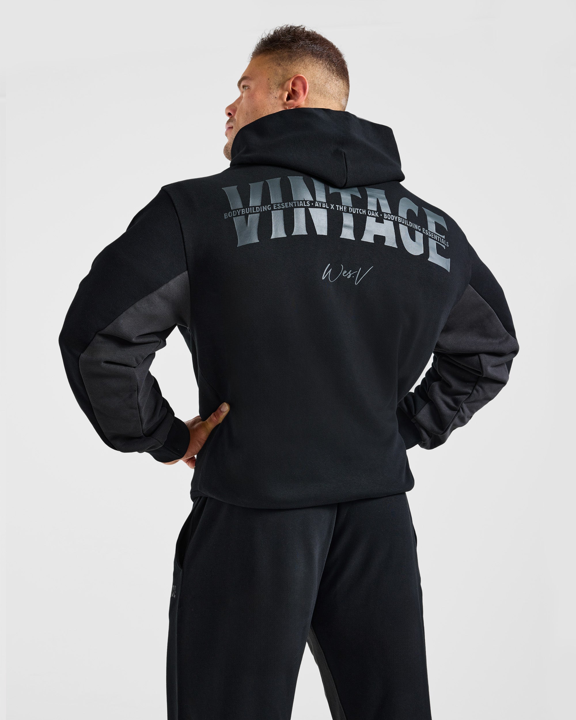 Wesley Vissers x Oversized Zip Up Hoodie - Black