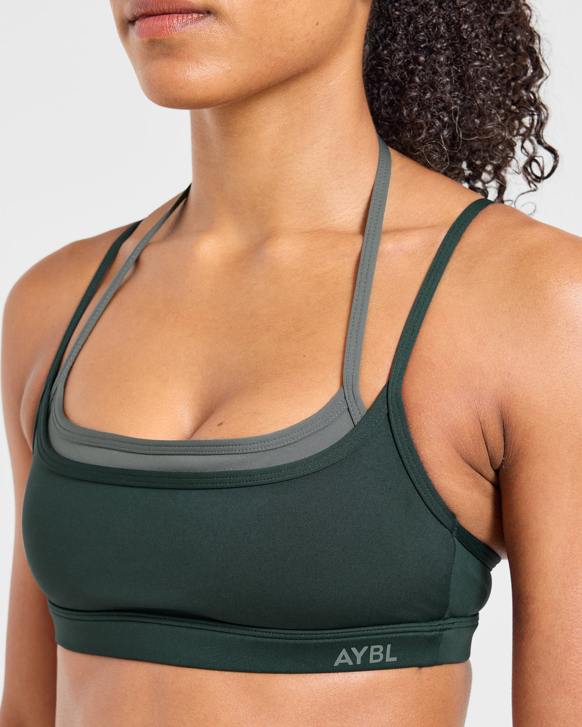 Essential Double Layer Sports Bra - Dark Green