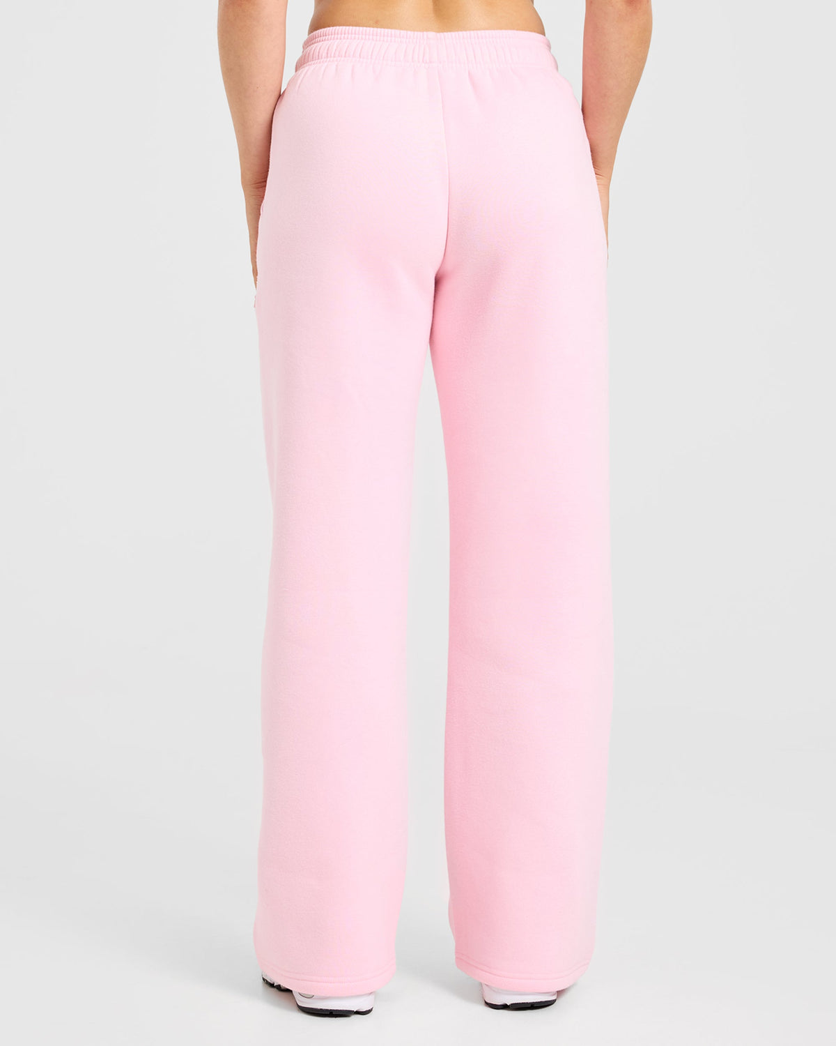 Varsity Applique Oversized Straight Leg Joggers - Baby Pink