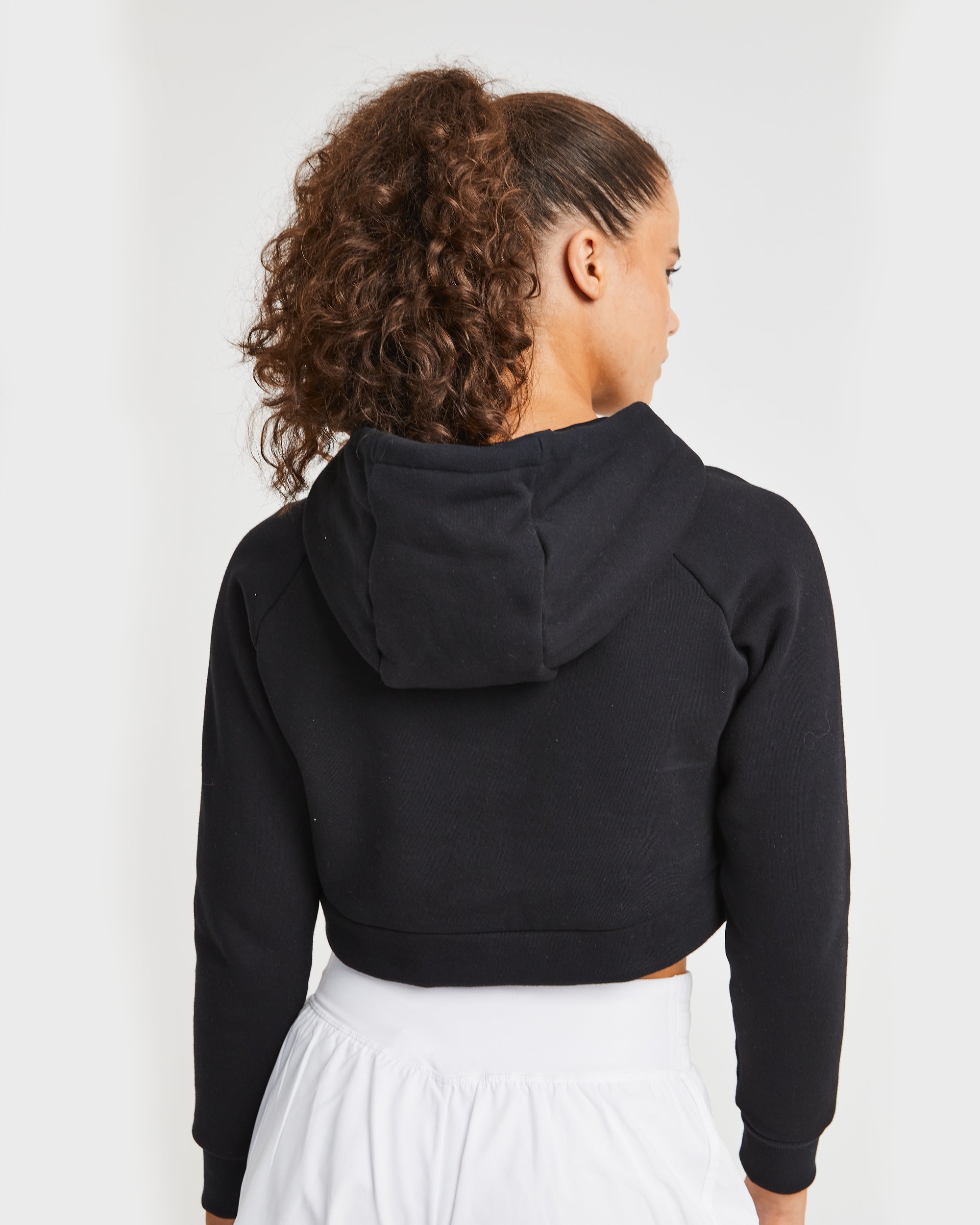 Staple Crop Hoodie - Black