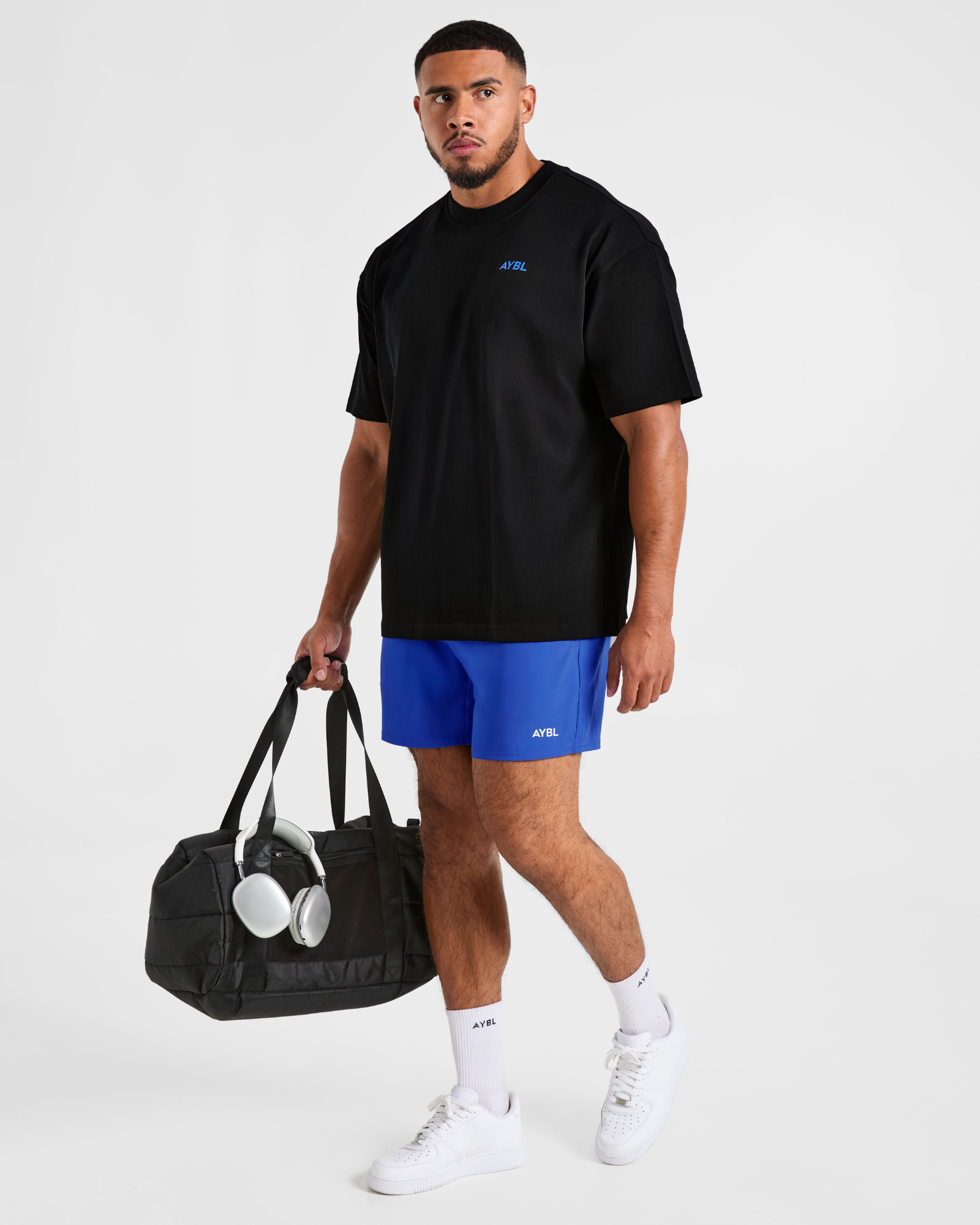 Essential Oversized T Shirt - Black/Cobalt